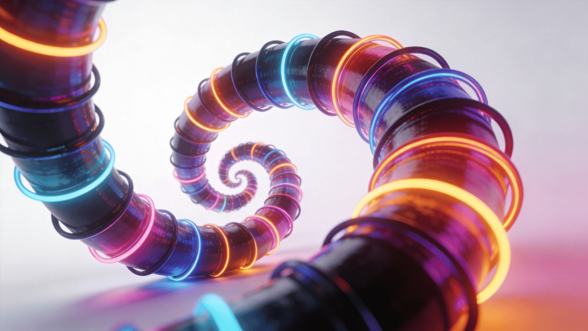 Neon-Lit Spiral