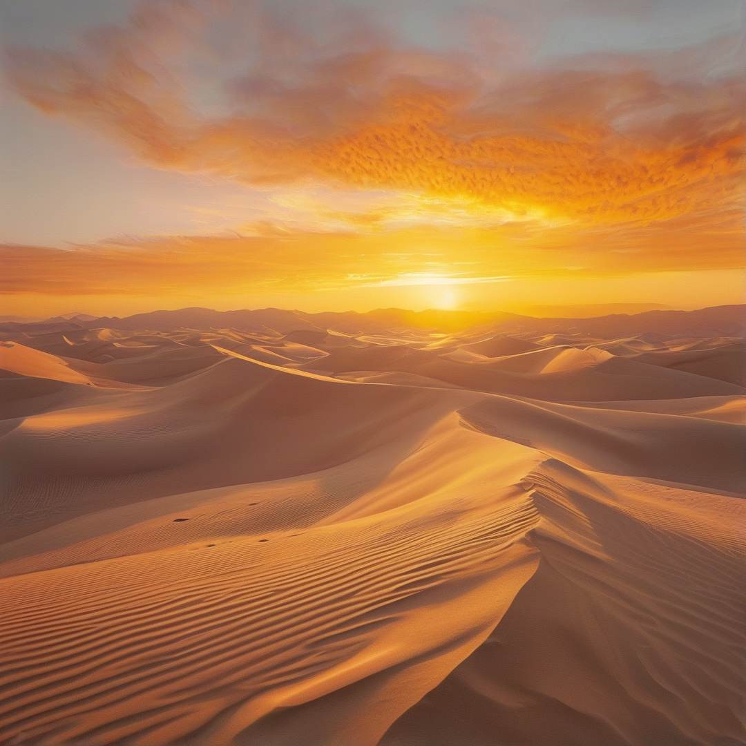 Golden Desert Sunset