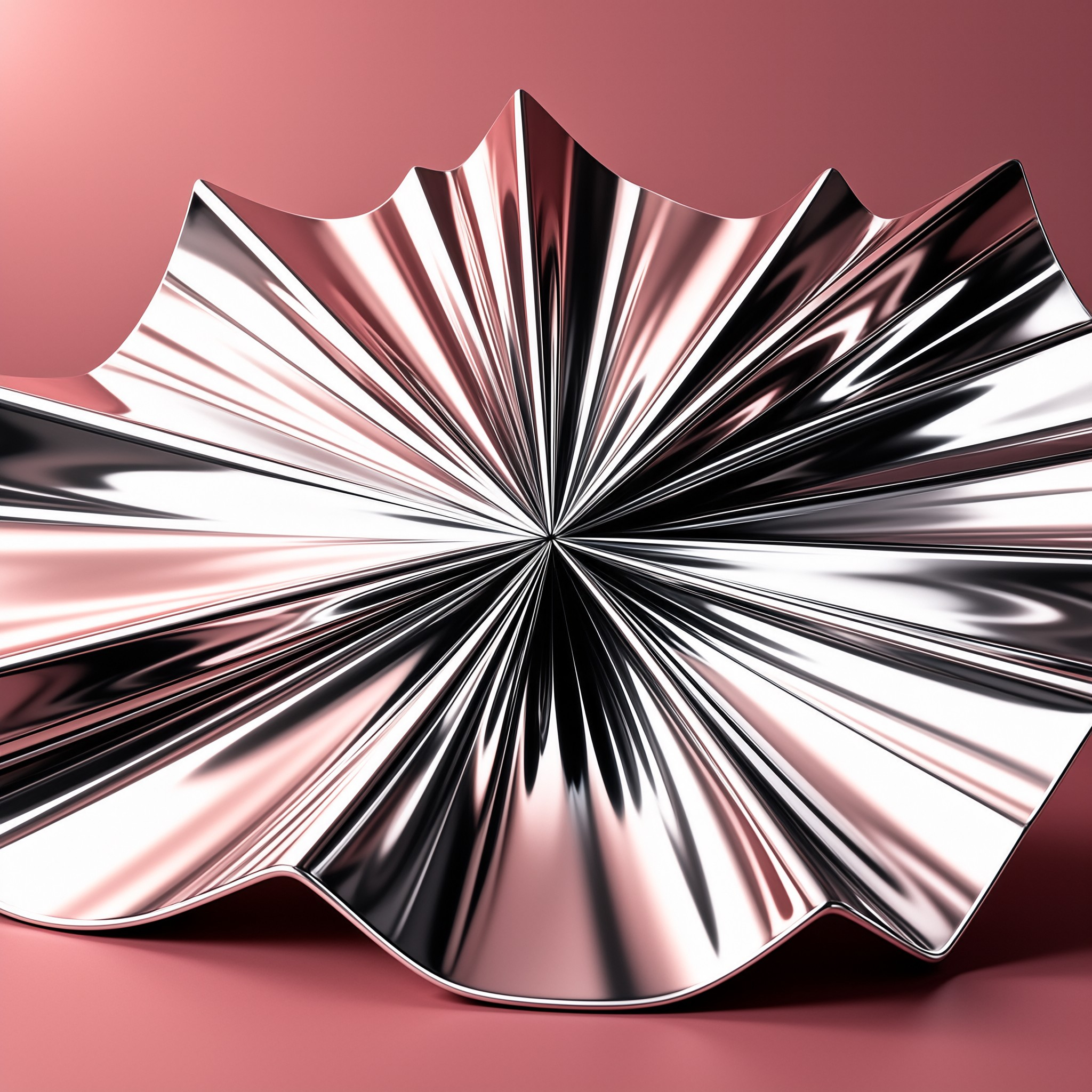 Metallic Fan Sculpture