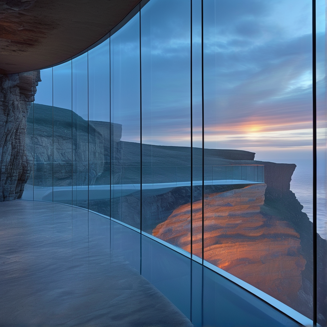 Curved Glass Cliff View