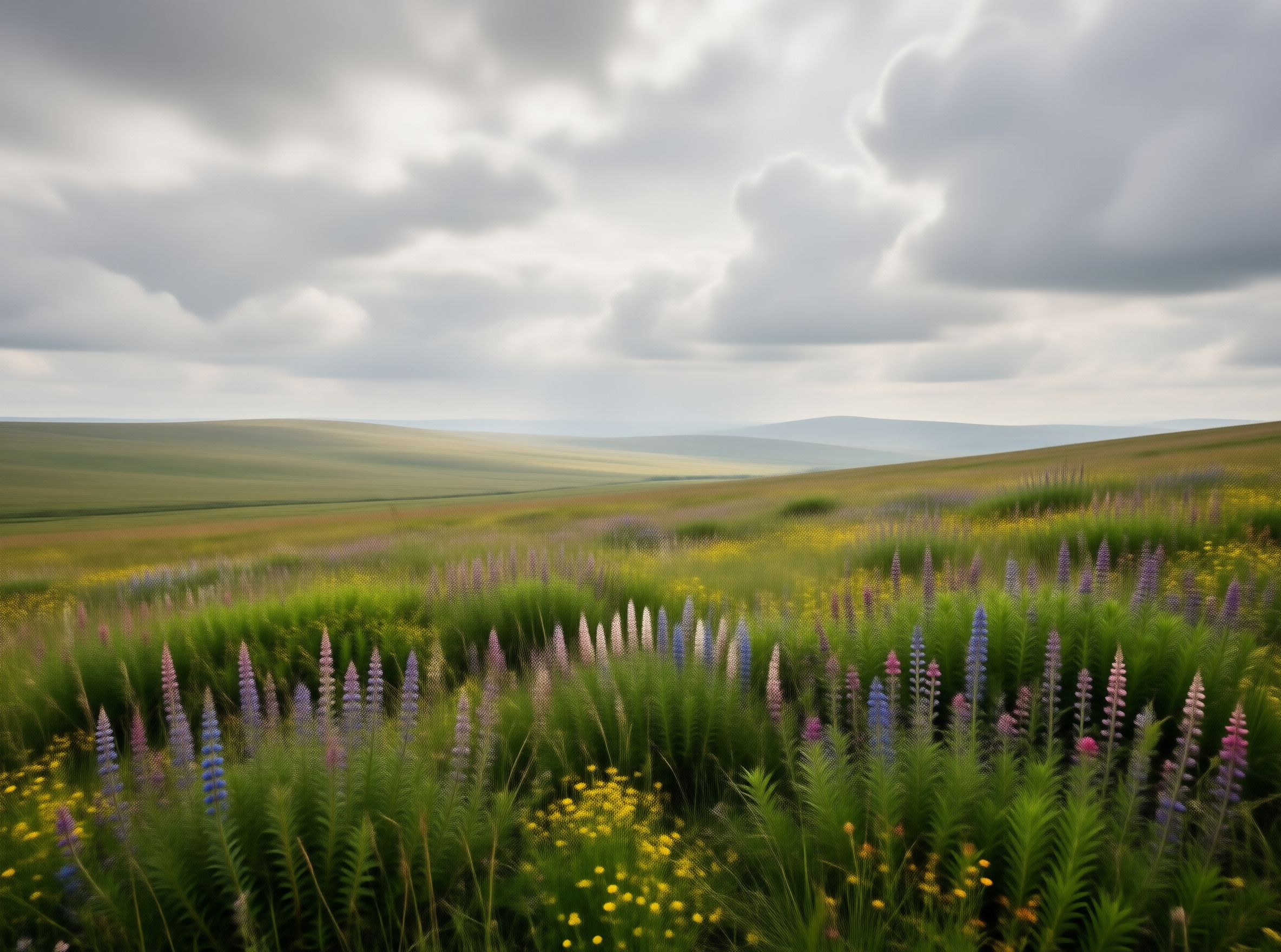Lupine Field and Hills