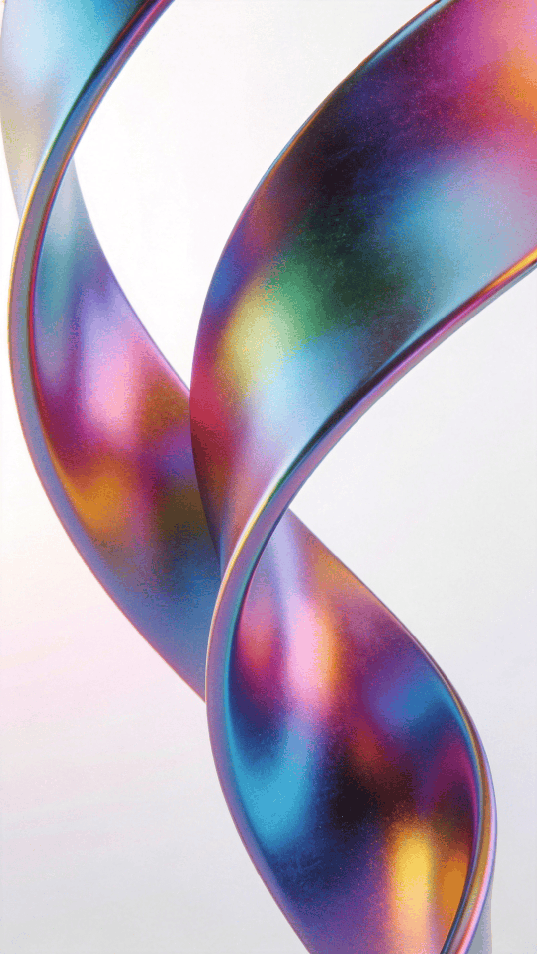 Iridescent, Futuristic Curved Ribbon