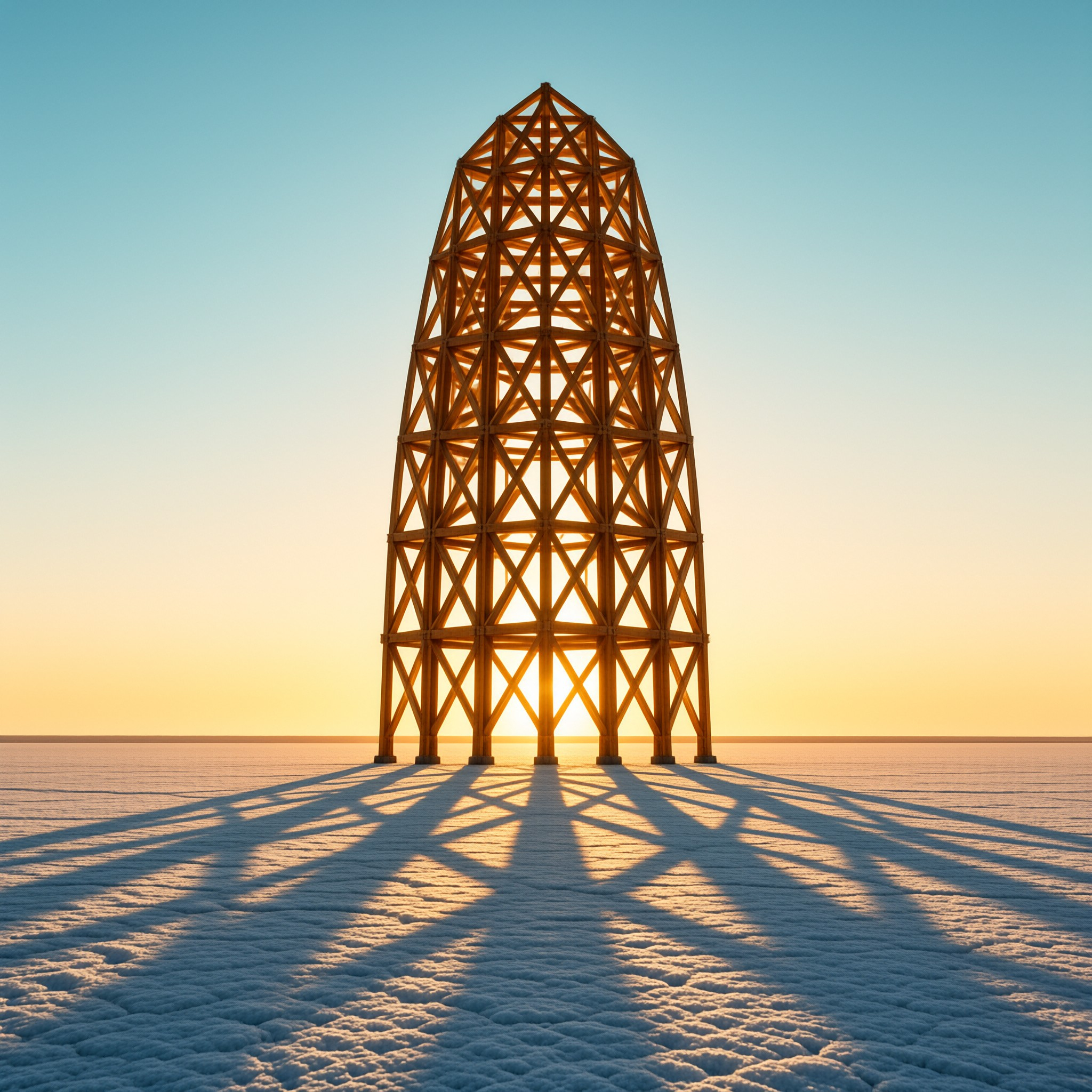Golden Hour Wooden Tower