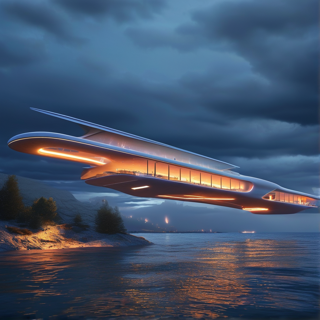 Futuristic Flying Vessel
