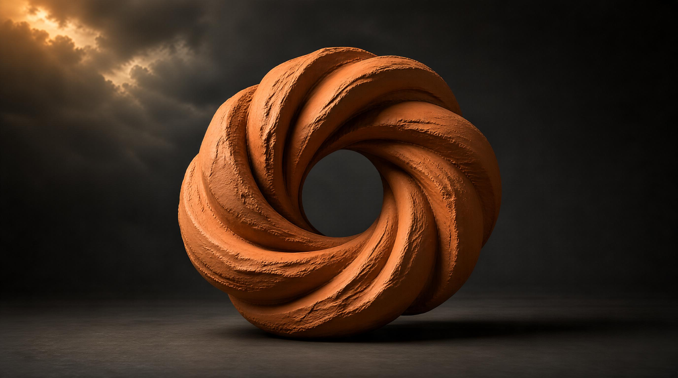 Twisted Orange 3D Sculpture