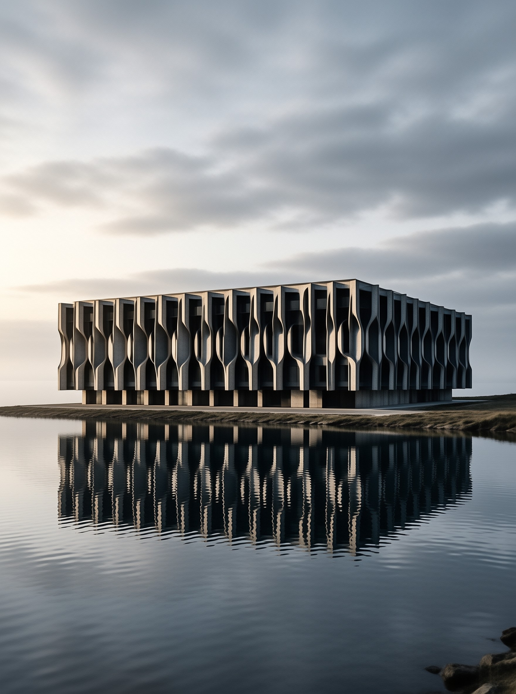 Modern Building by Water