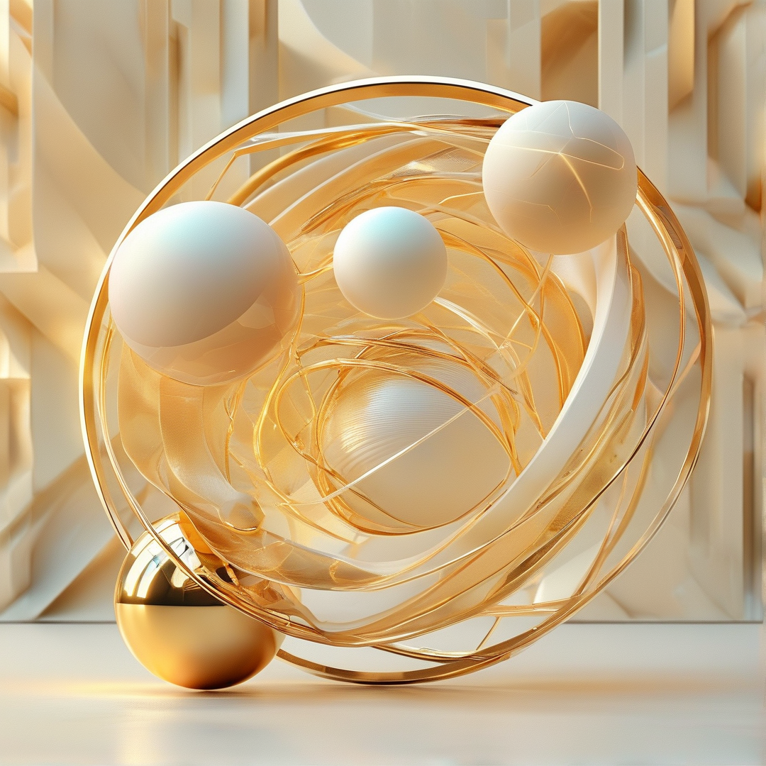 Abstract Geometric Sphere Art