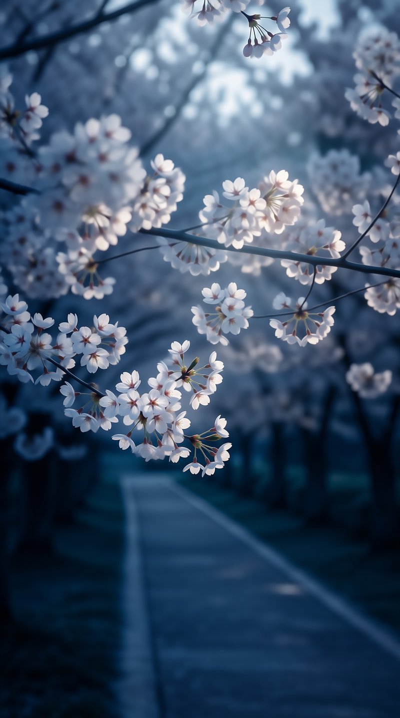 Sakura Branches at Dawn