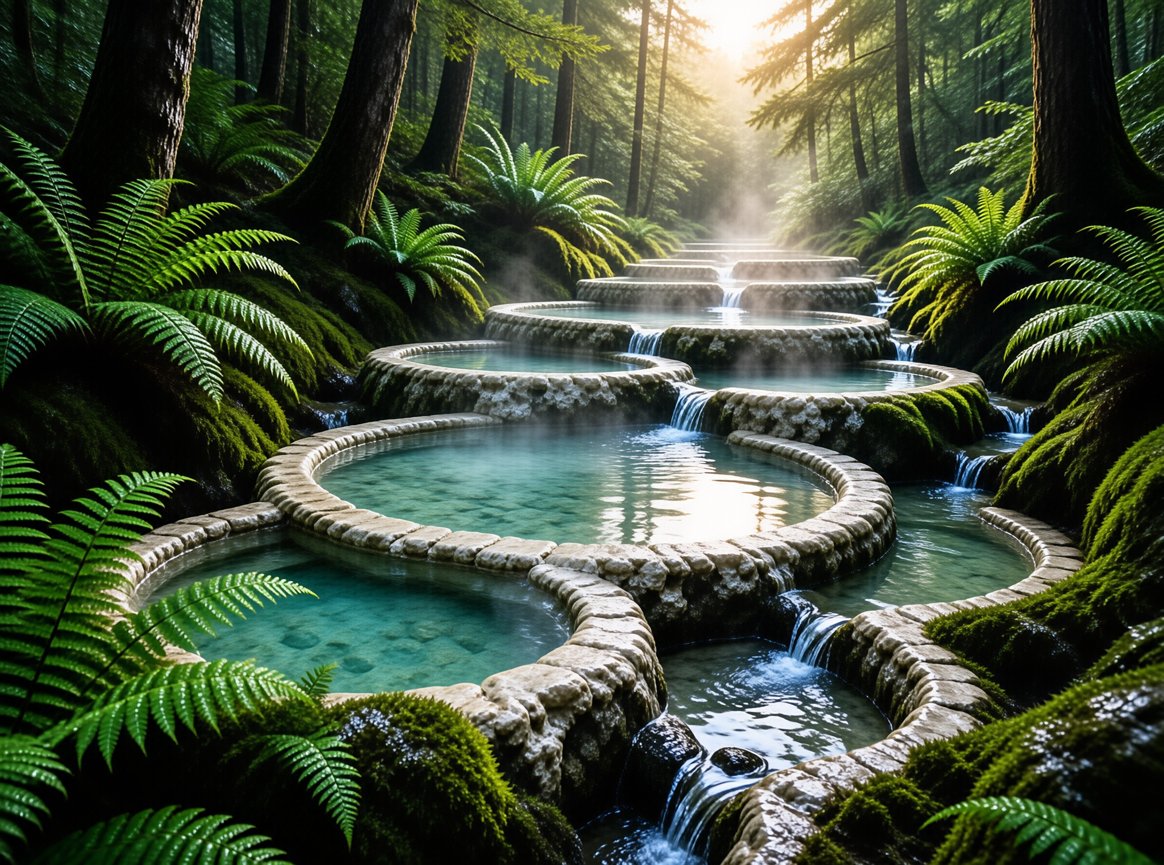 Mystic Forest Tiered Pools