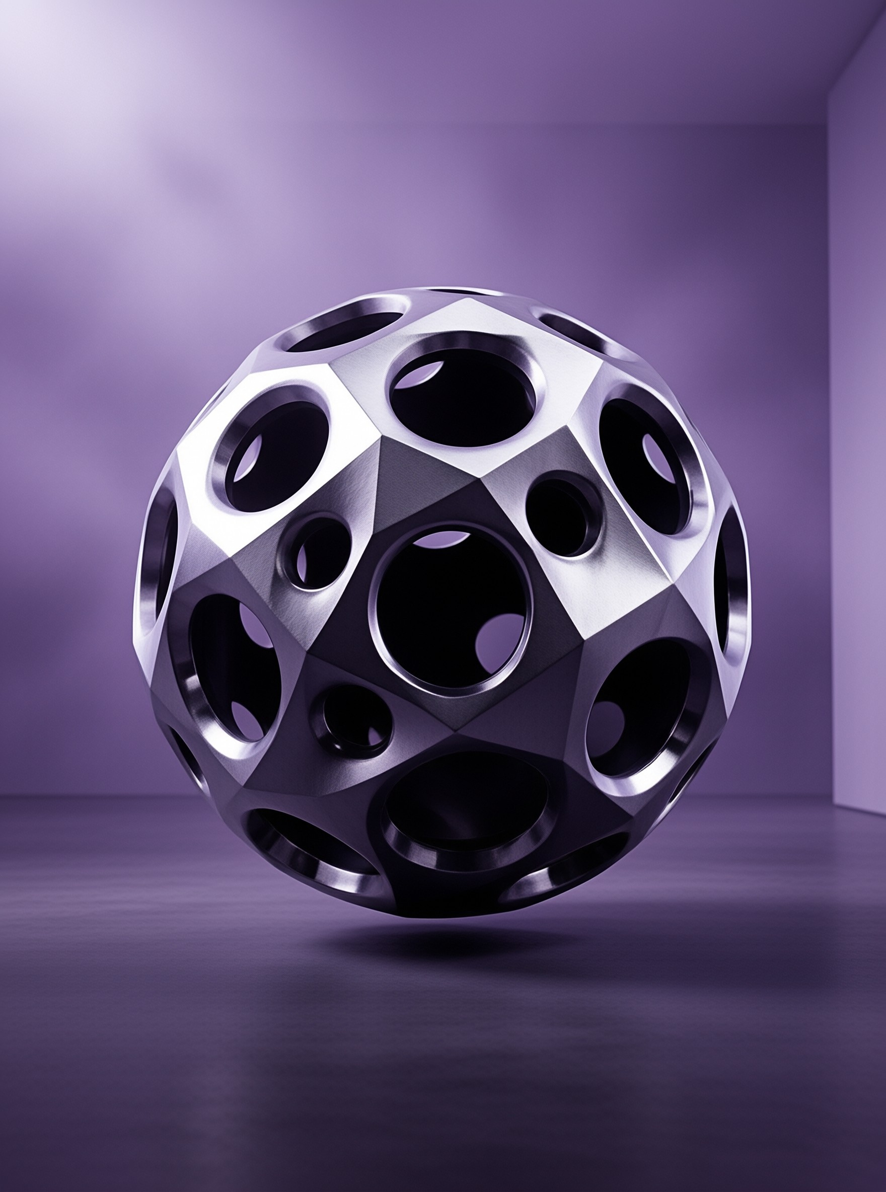 Metallic Geometric Sphere