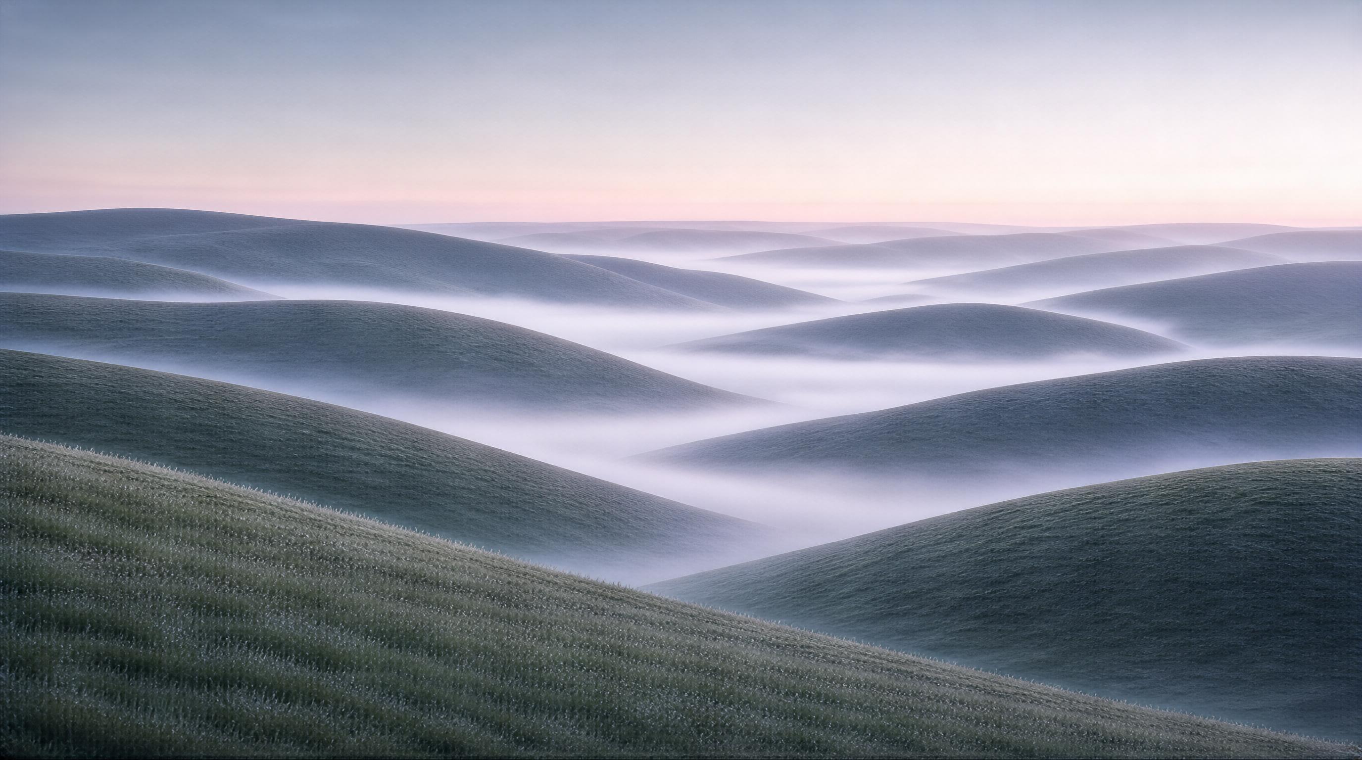 Rolling Hills in Mist