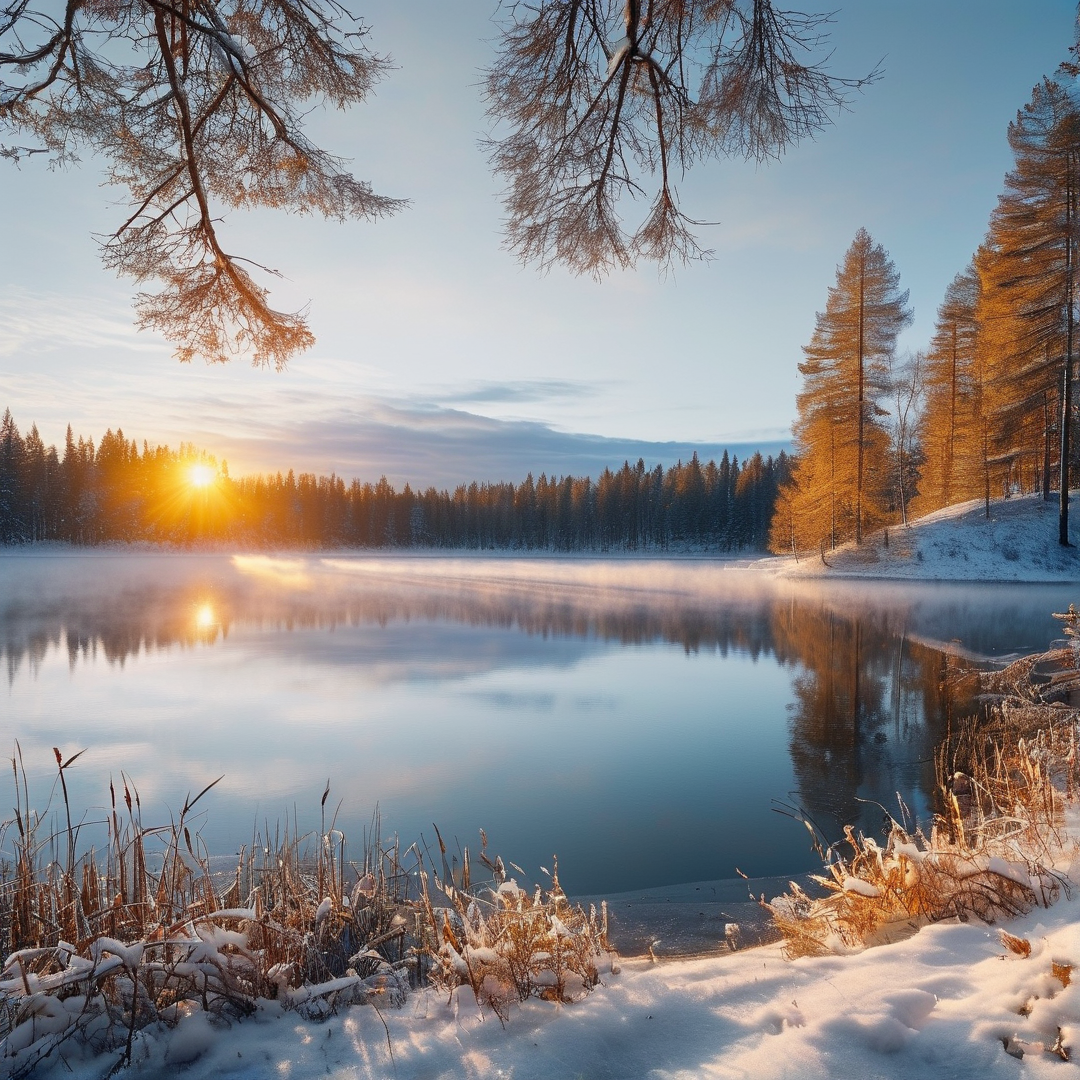 Winter Lake Sunrise