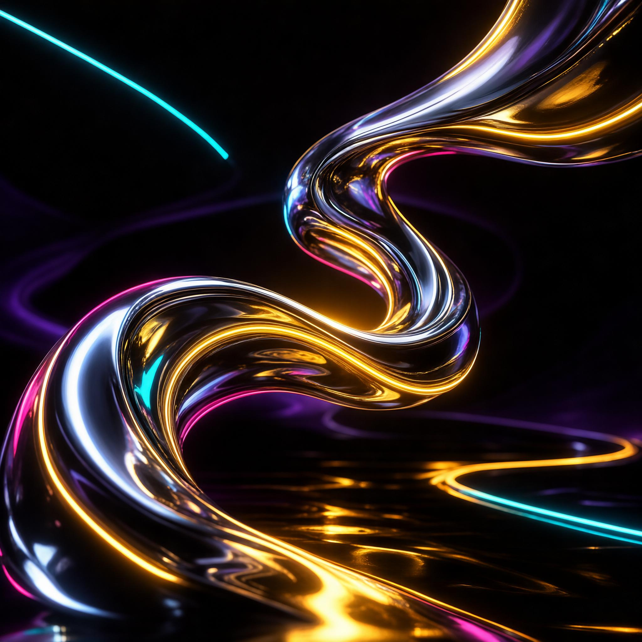 Abstract Metallic Flow