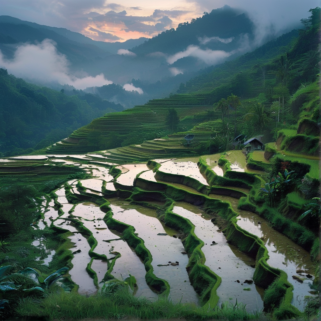 Misty Rice Terraces