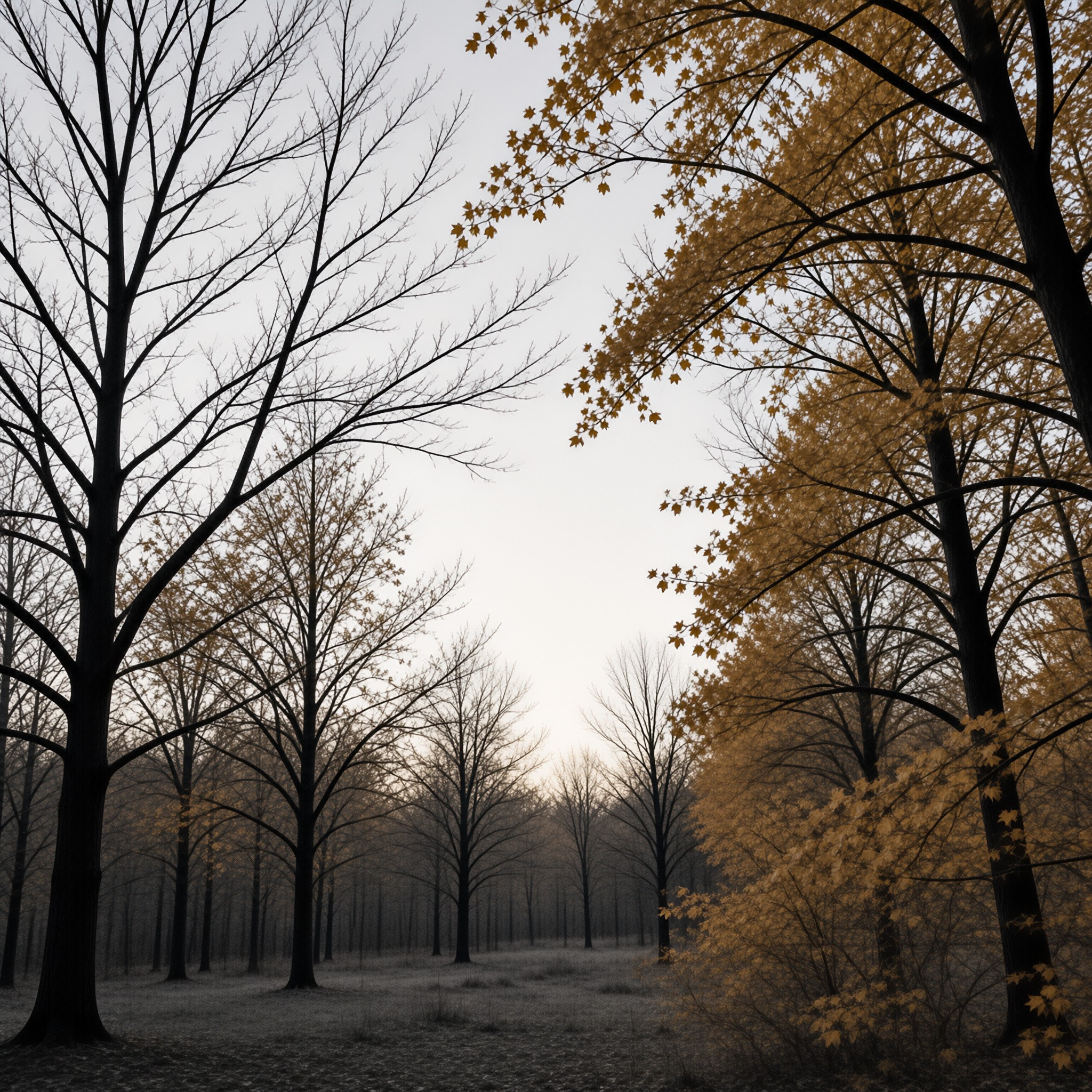 Misty Autumn Woodland