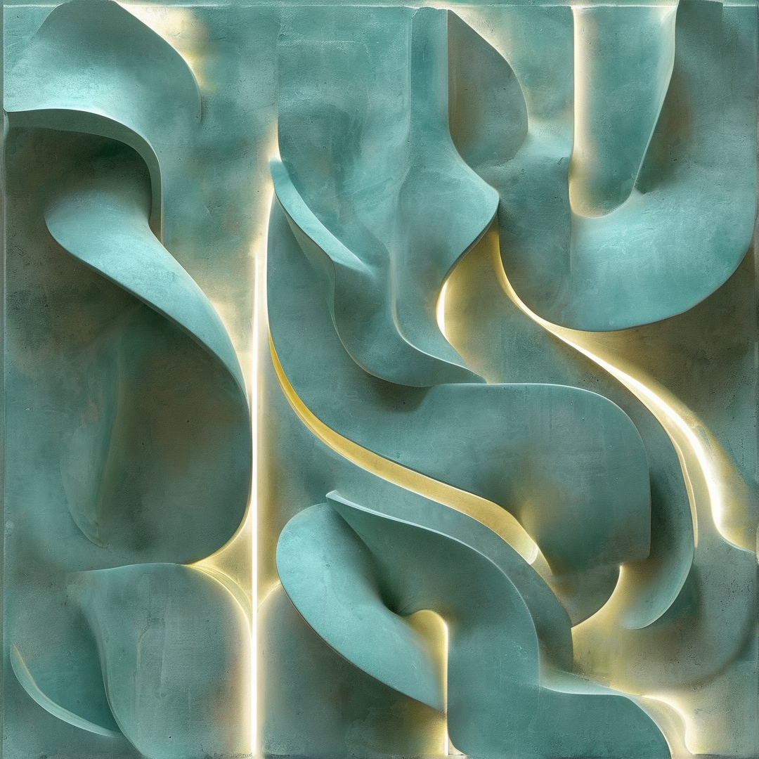 Abstract Teal Waves