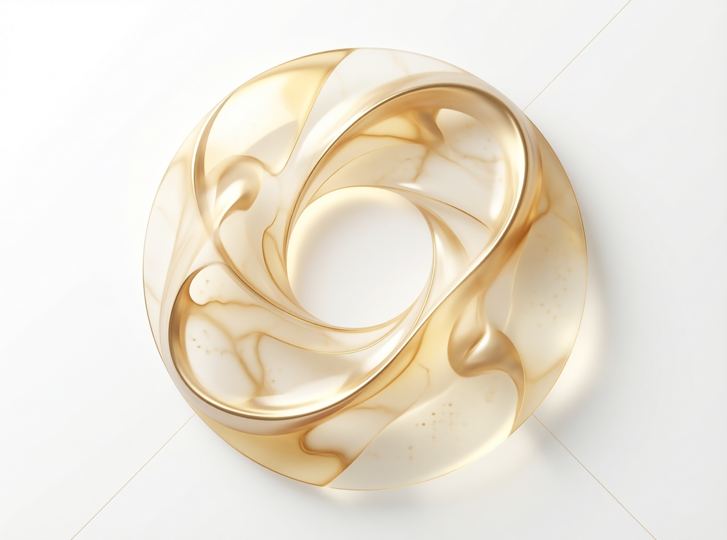 Marble Ribbon — Gilded Fluid Study