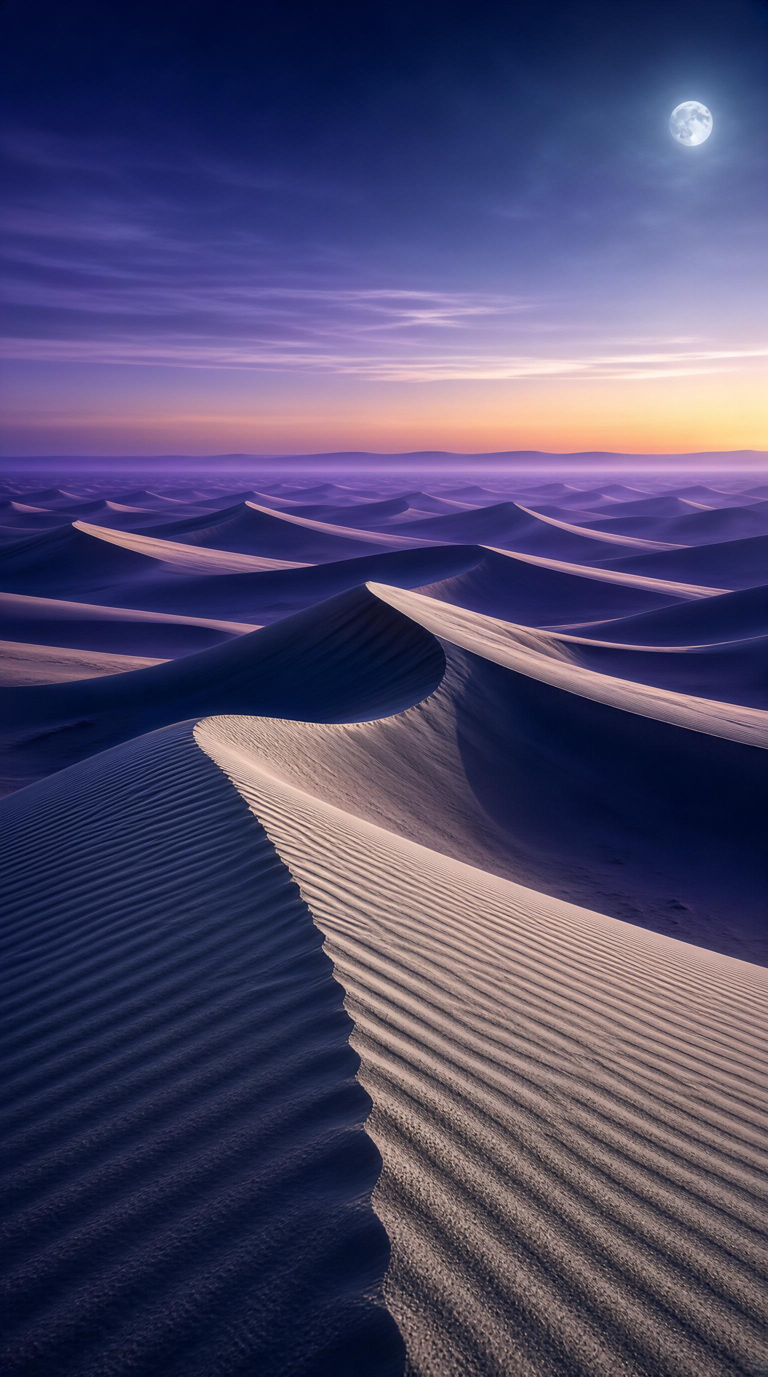 Moonlit Desert Dunes