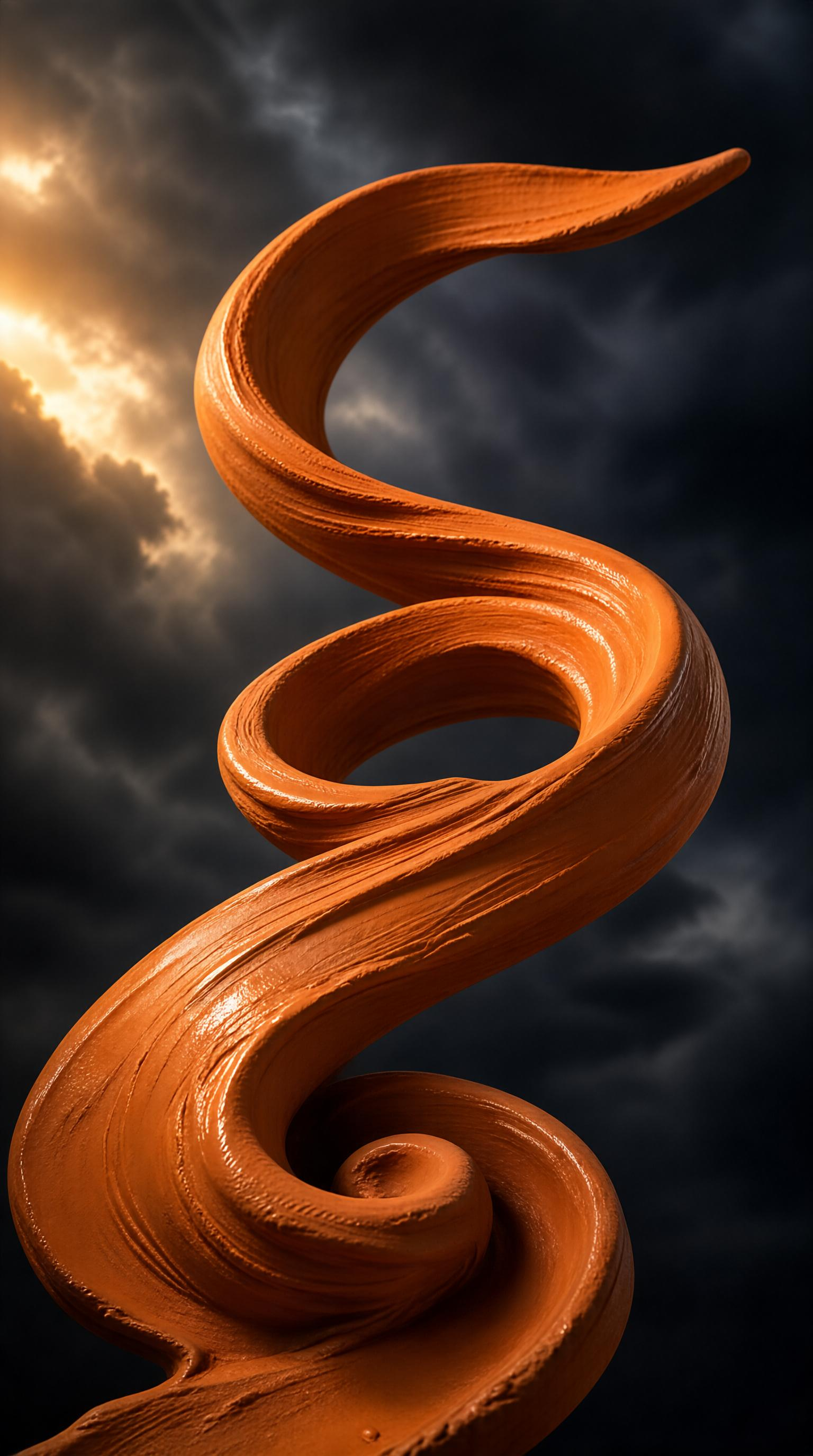 Orange Spiral Sculpture