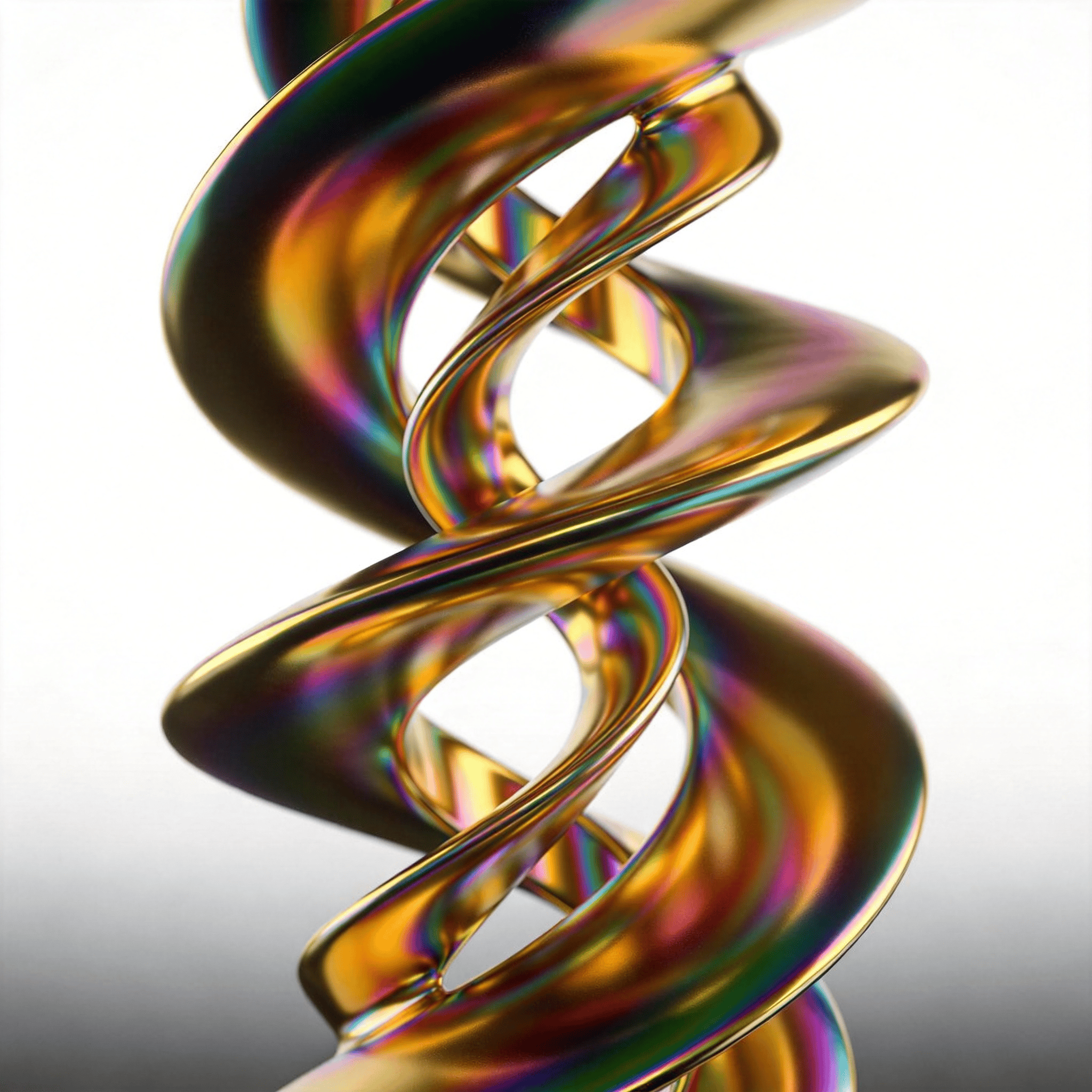 Impossible Shape — Neon, Liquid Gold Study
