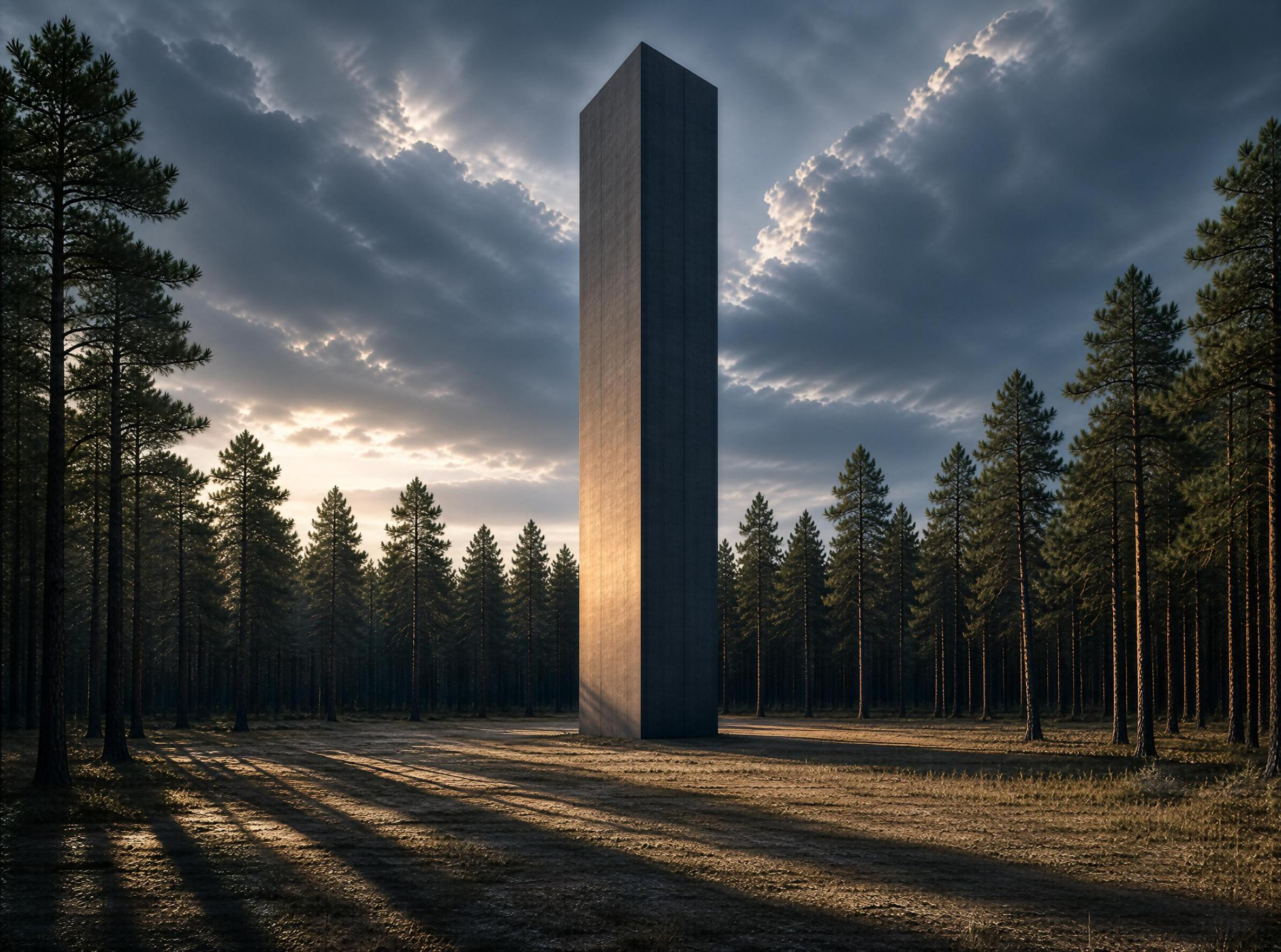 Monolith in Forest
