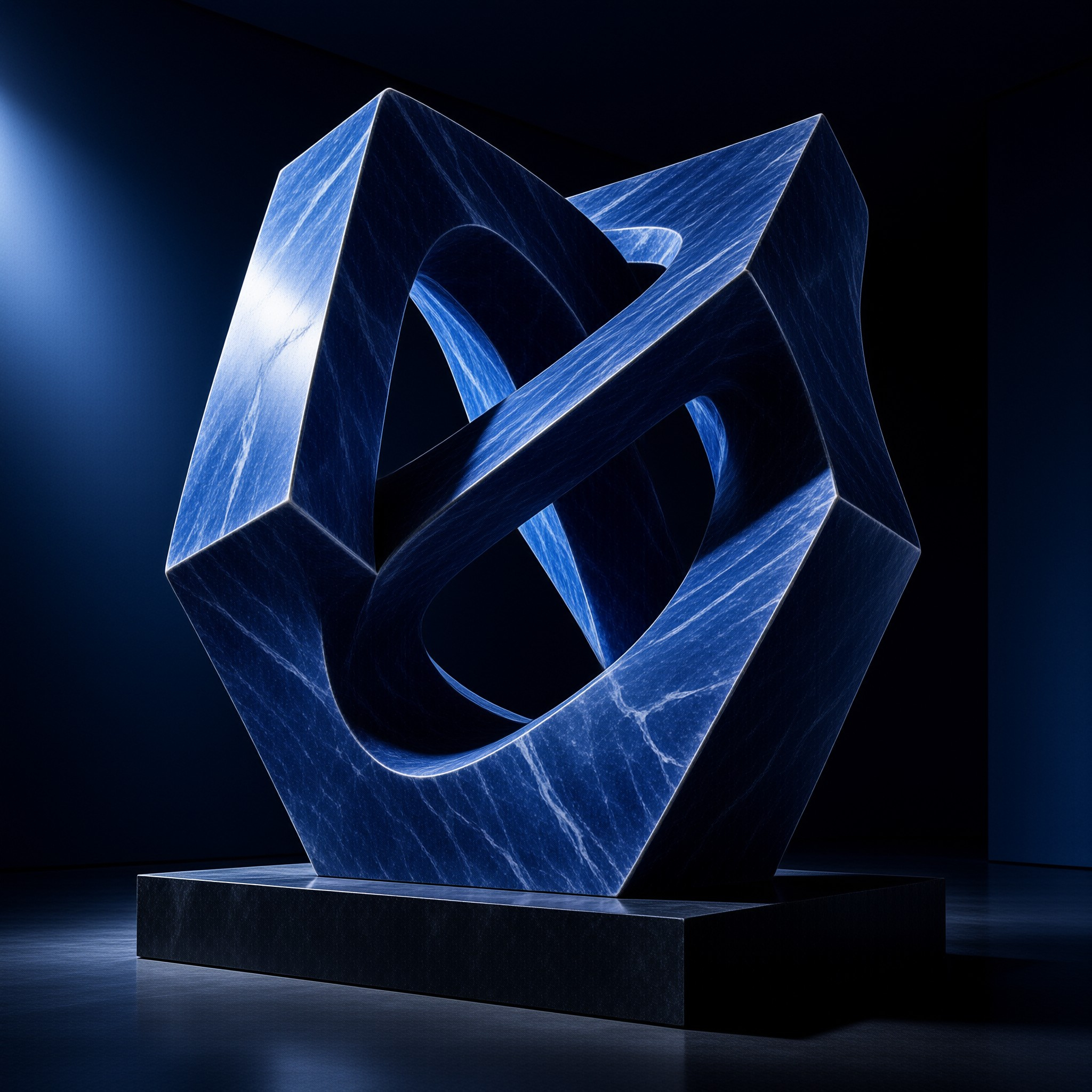 Blue Marble Ribbon — Sculptural Study