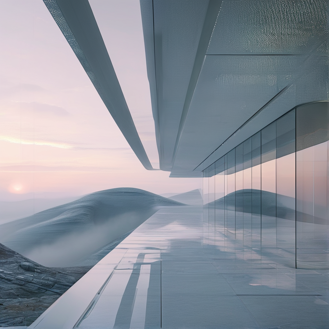 Futuristic Glass Walkway