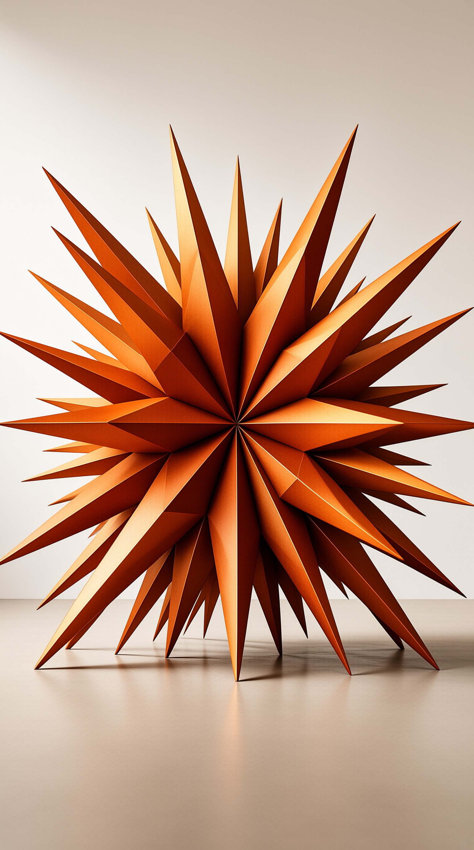 Orange Starburst Sculpture