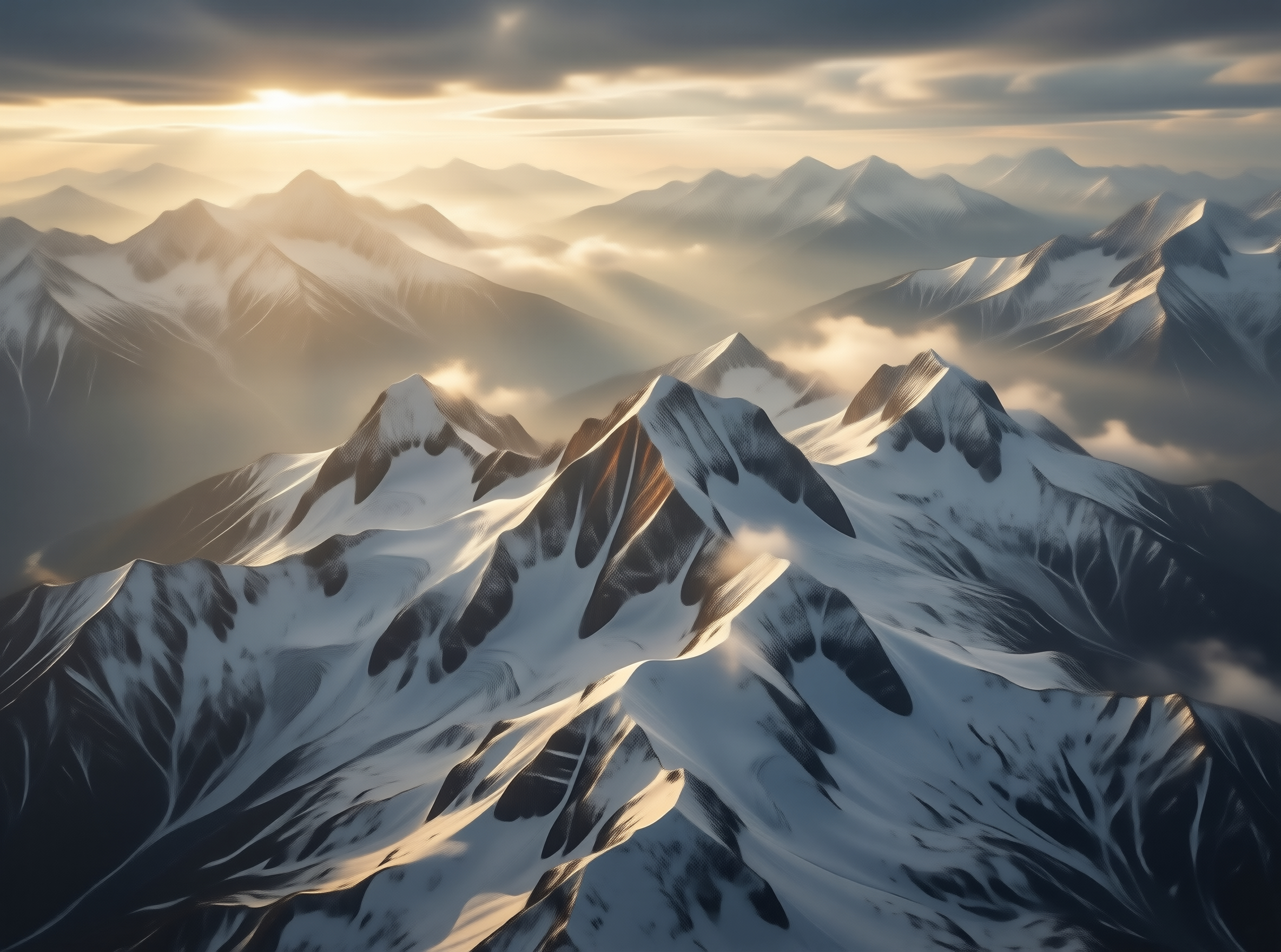 Snowy Mountain Landscape