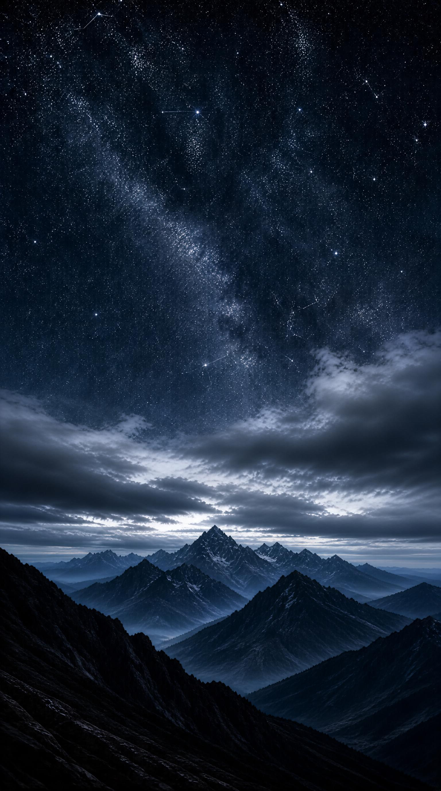 Starry Night Over Mountains