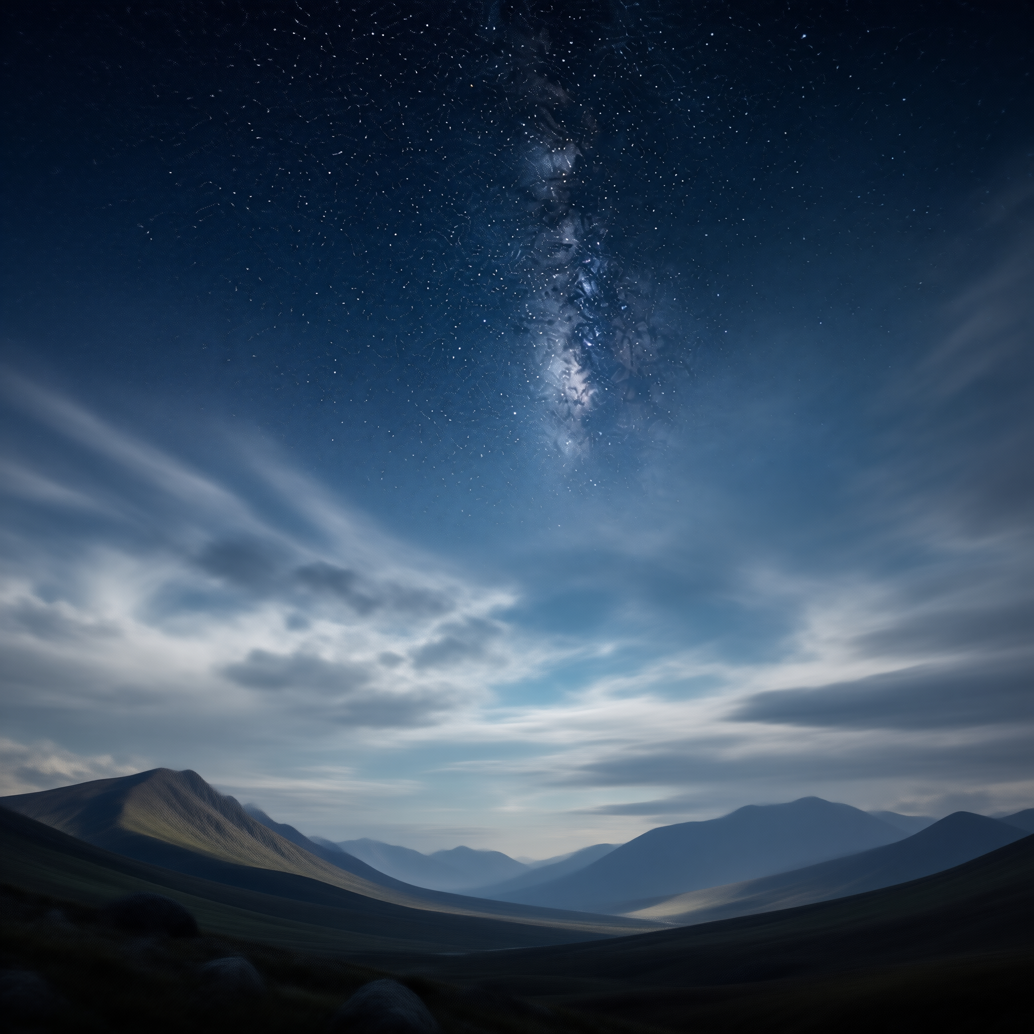 Milky Way Mountain Landscape