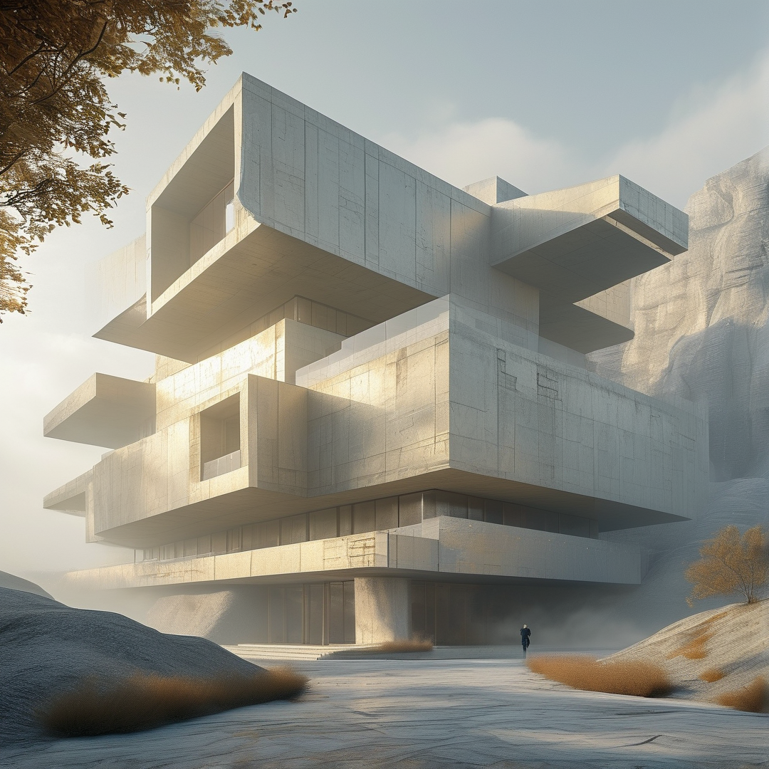 Brutalist Mountain Retreat