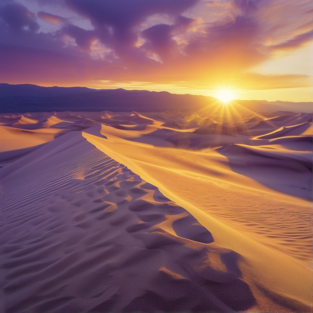 Golden Desert Sunset