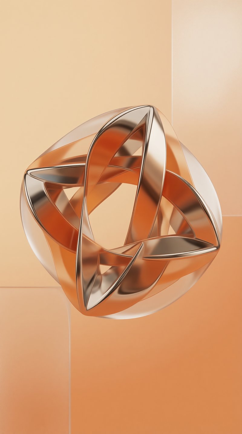 Abstract Metallic Star Shape