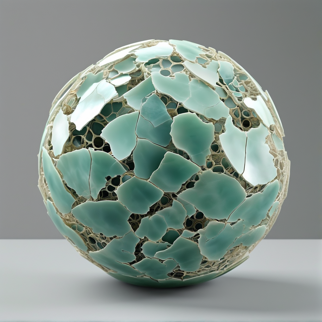 Fragmented Turquoise Sphere