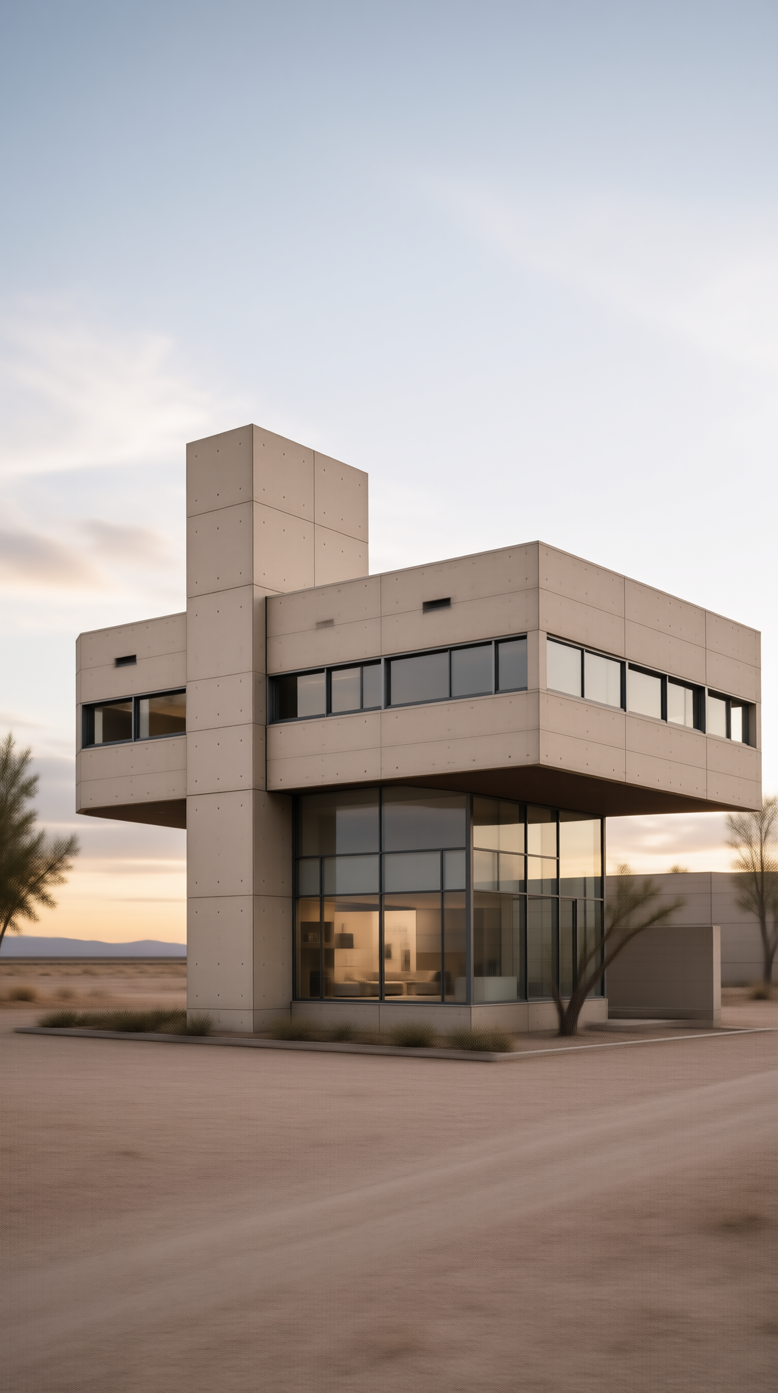 Desert Modernist Concrete House