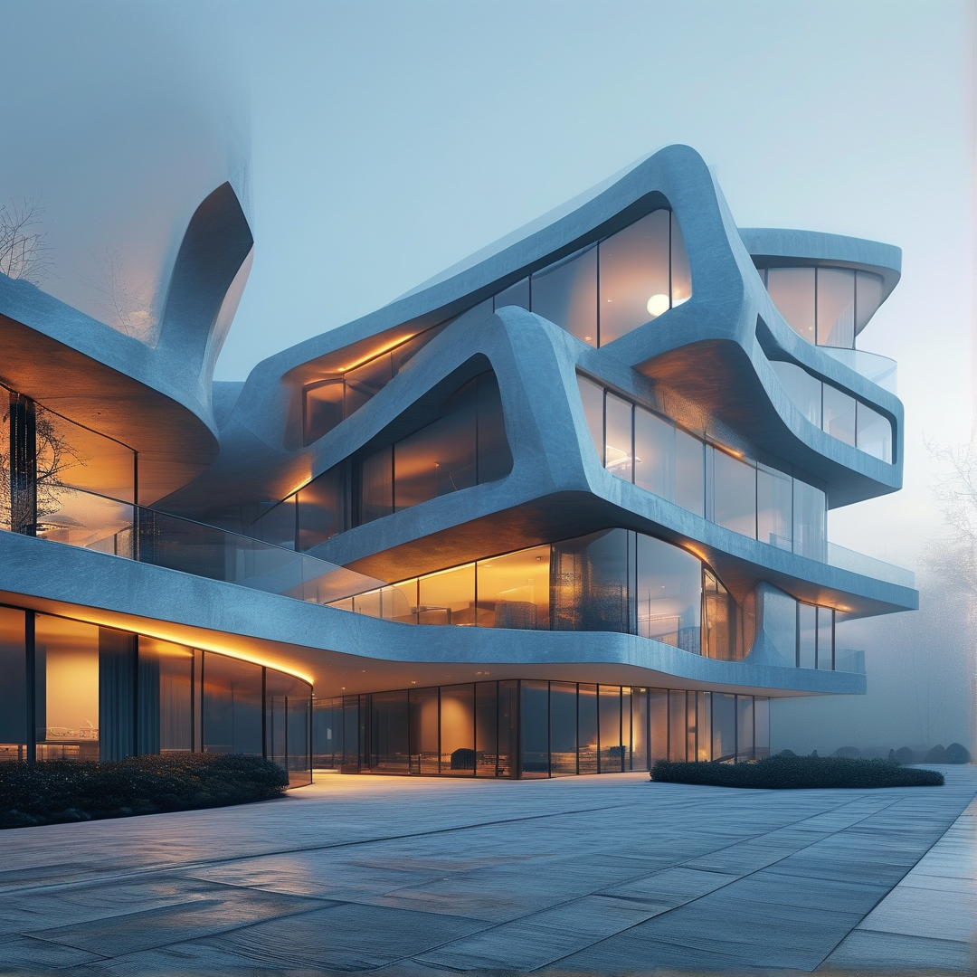 Futuristic Curved Residence
