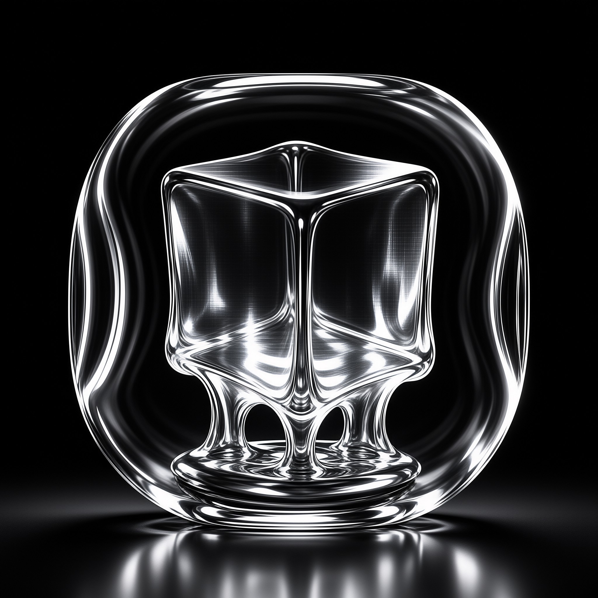 Abstract Glass Skull