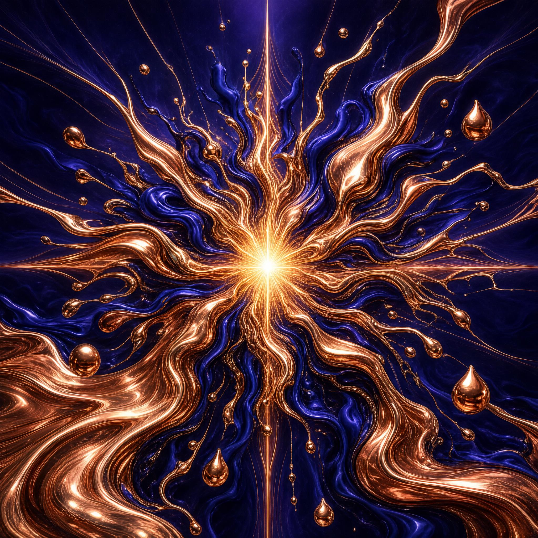 Abstract Metallic Explosion