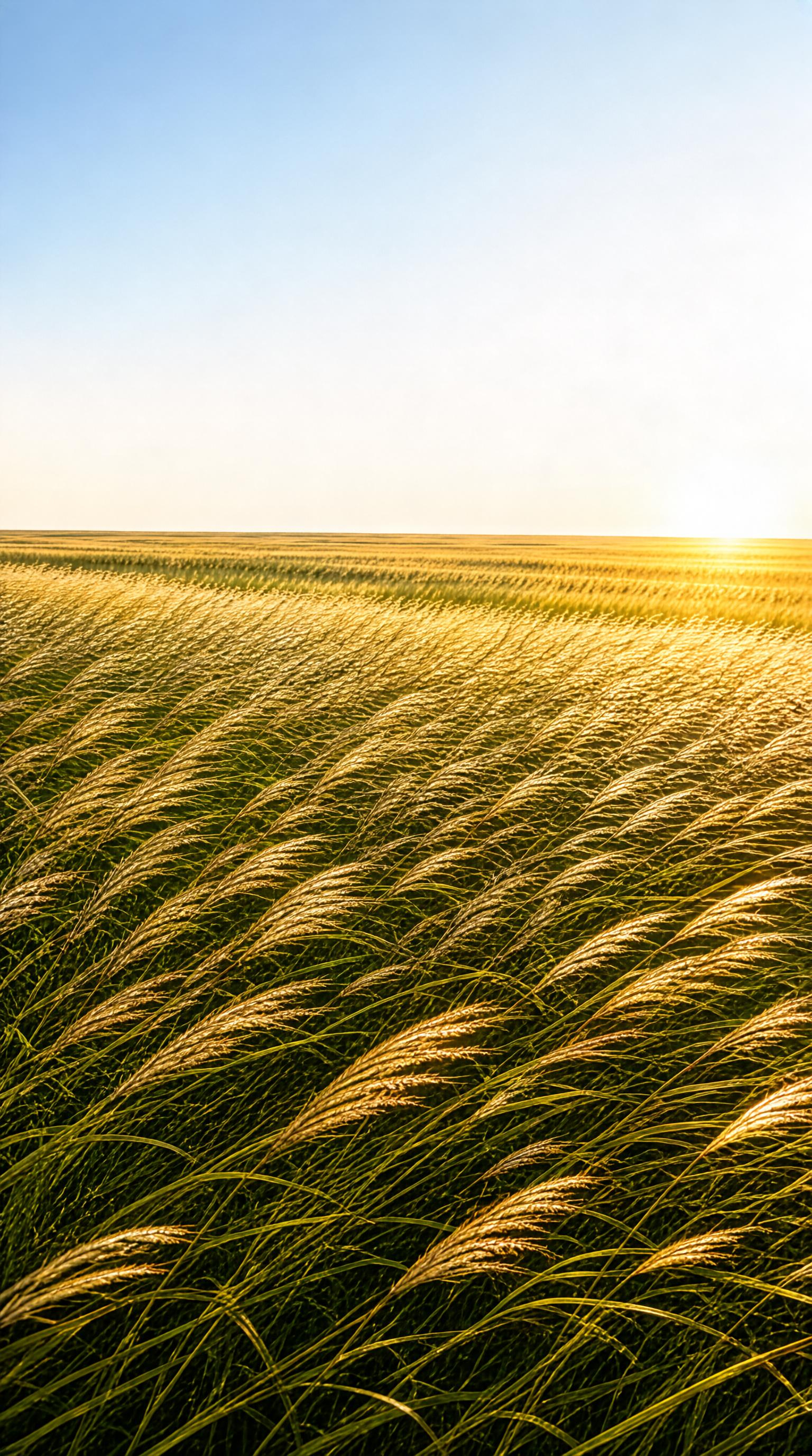 Golden Grassland at Sunset