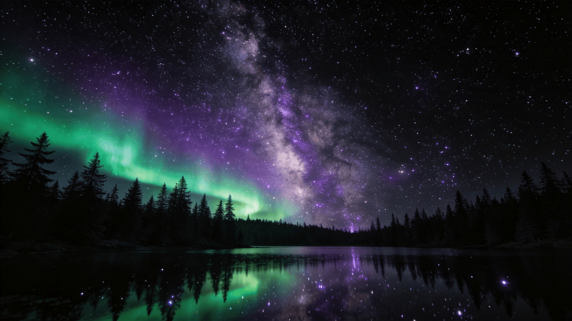 Starlight Night Landscape