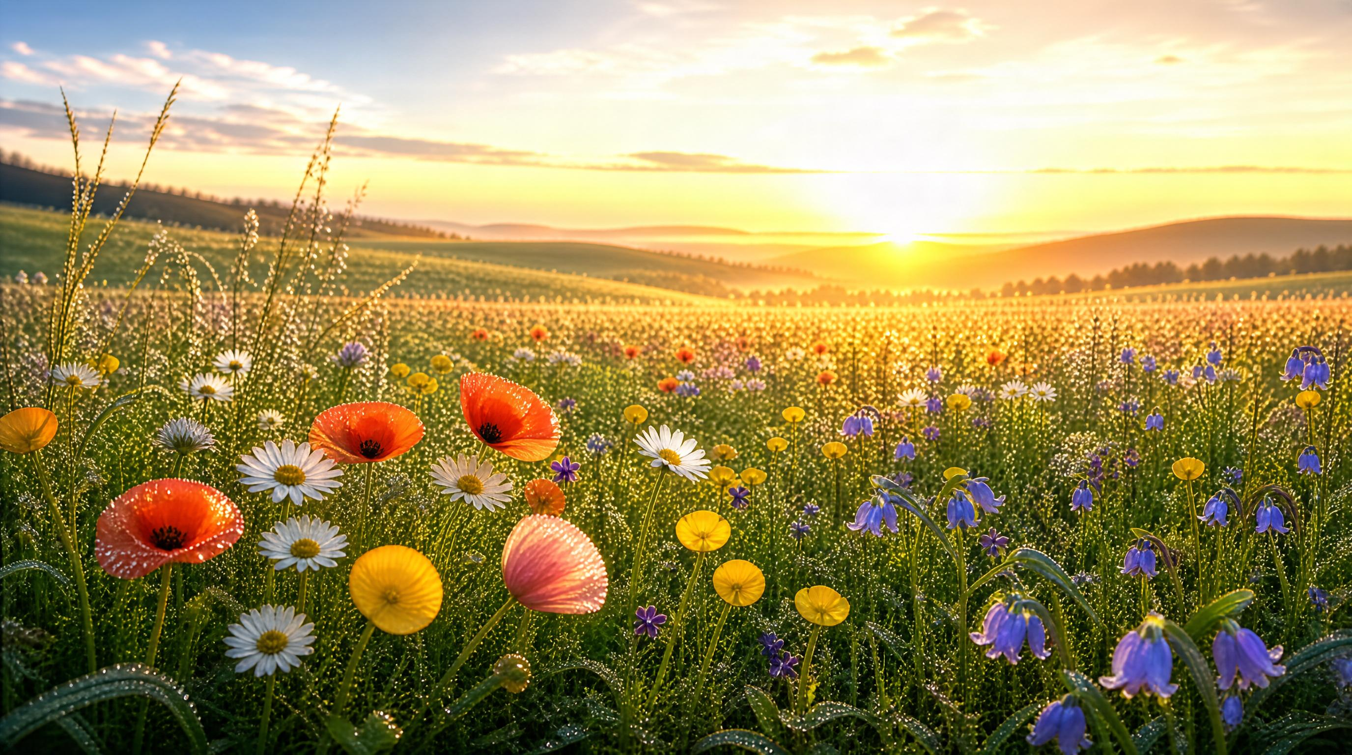 Wildflower Meadow at Sunrise