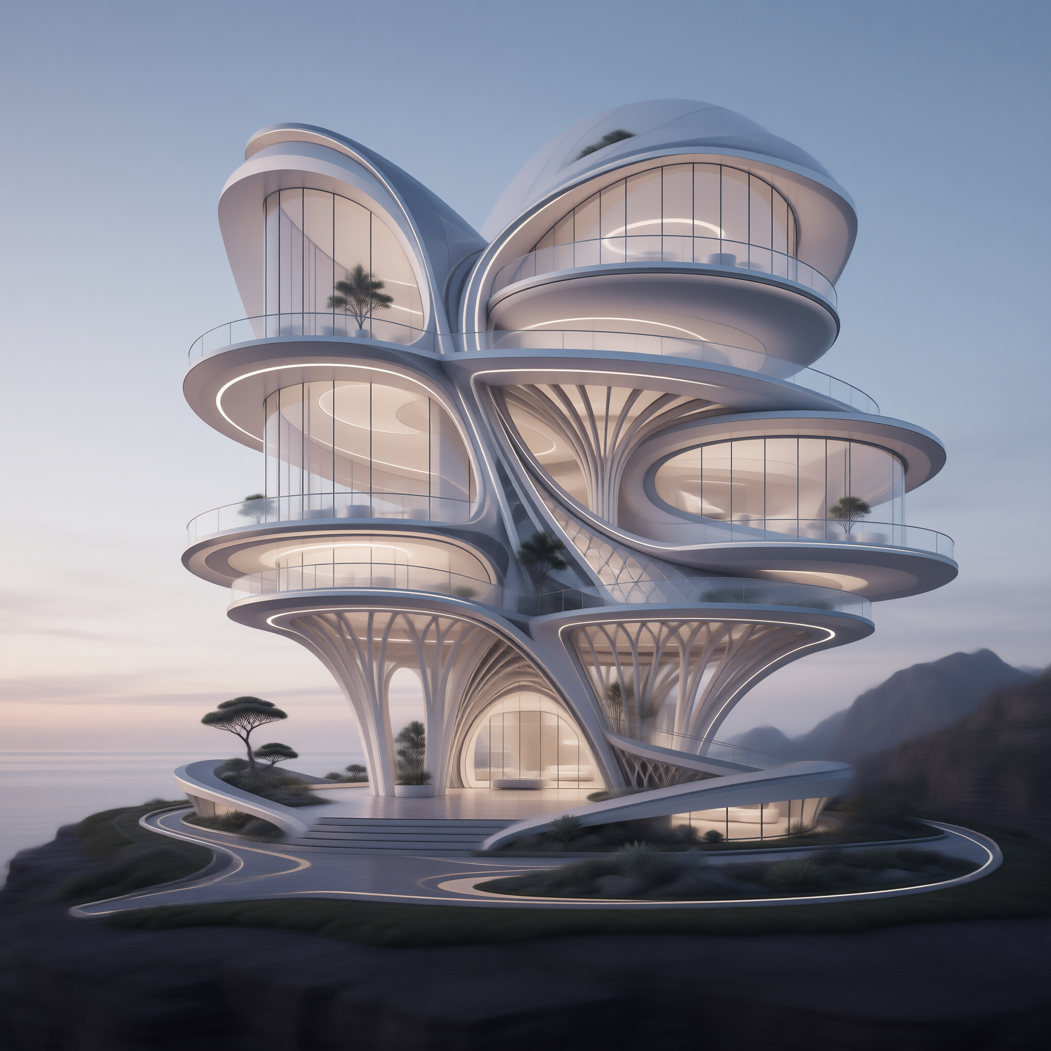 Futuristic Organic Building