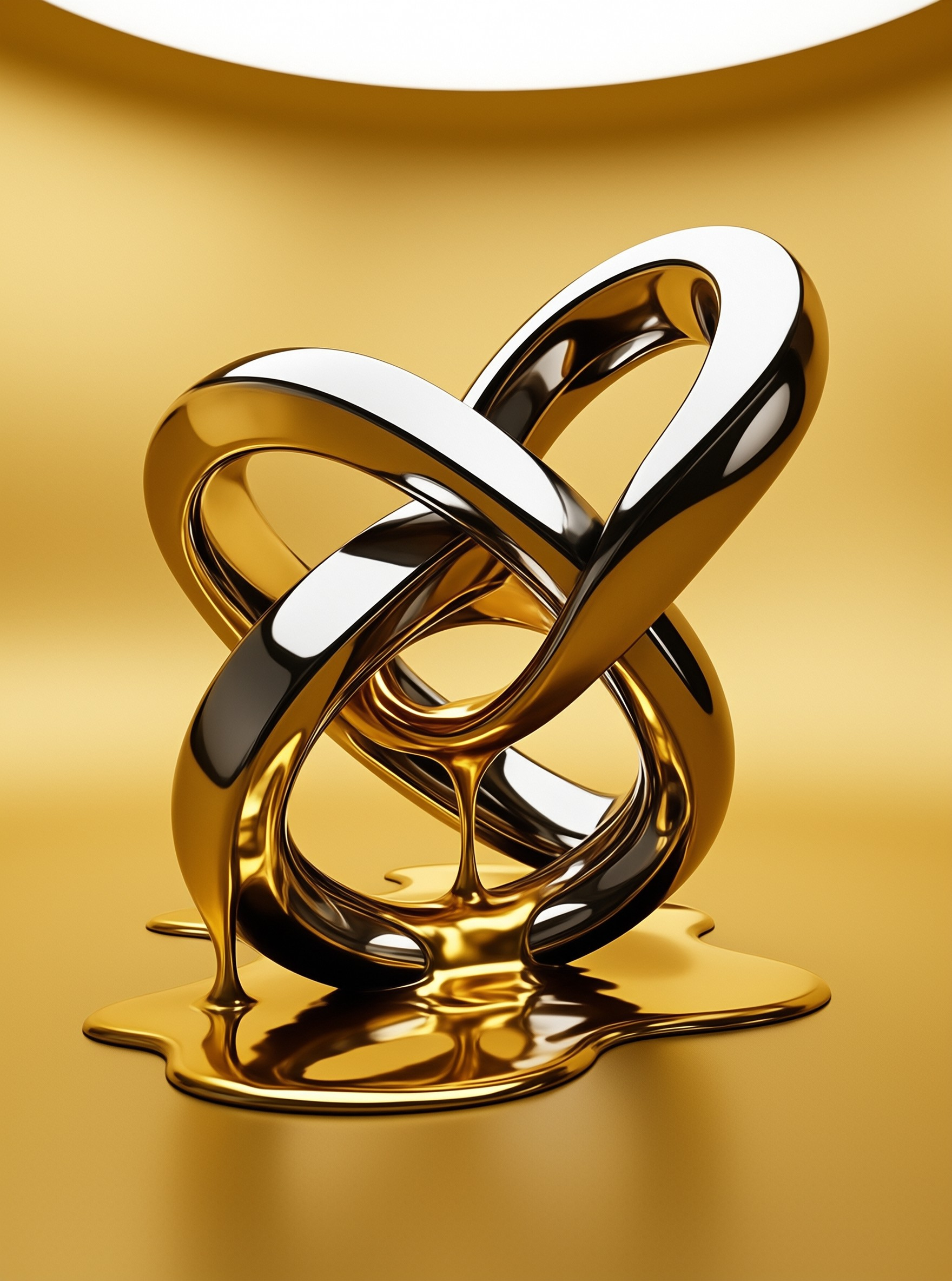 Abstract Golden Sculpture