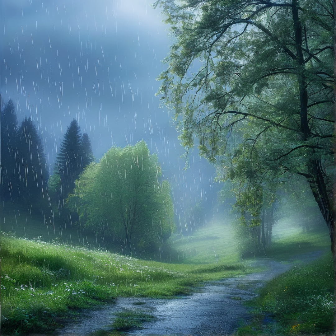 Rainy Forest Path
