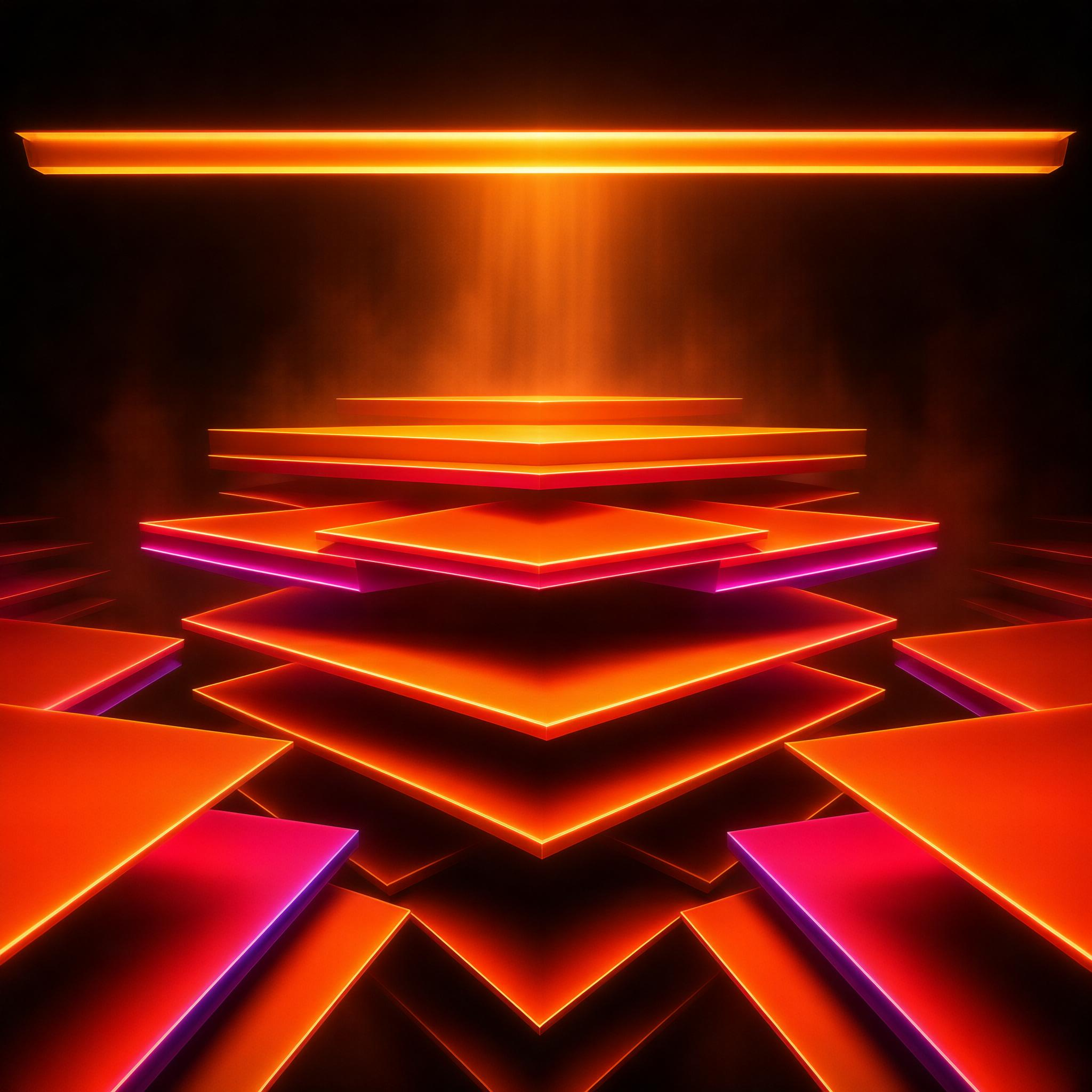Neon Geometric Structure