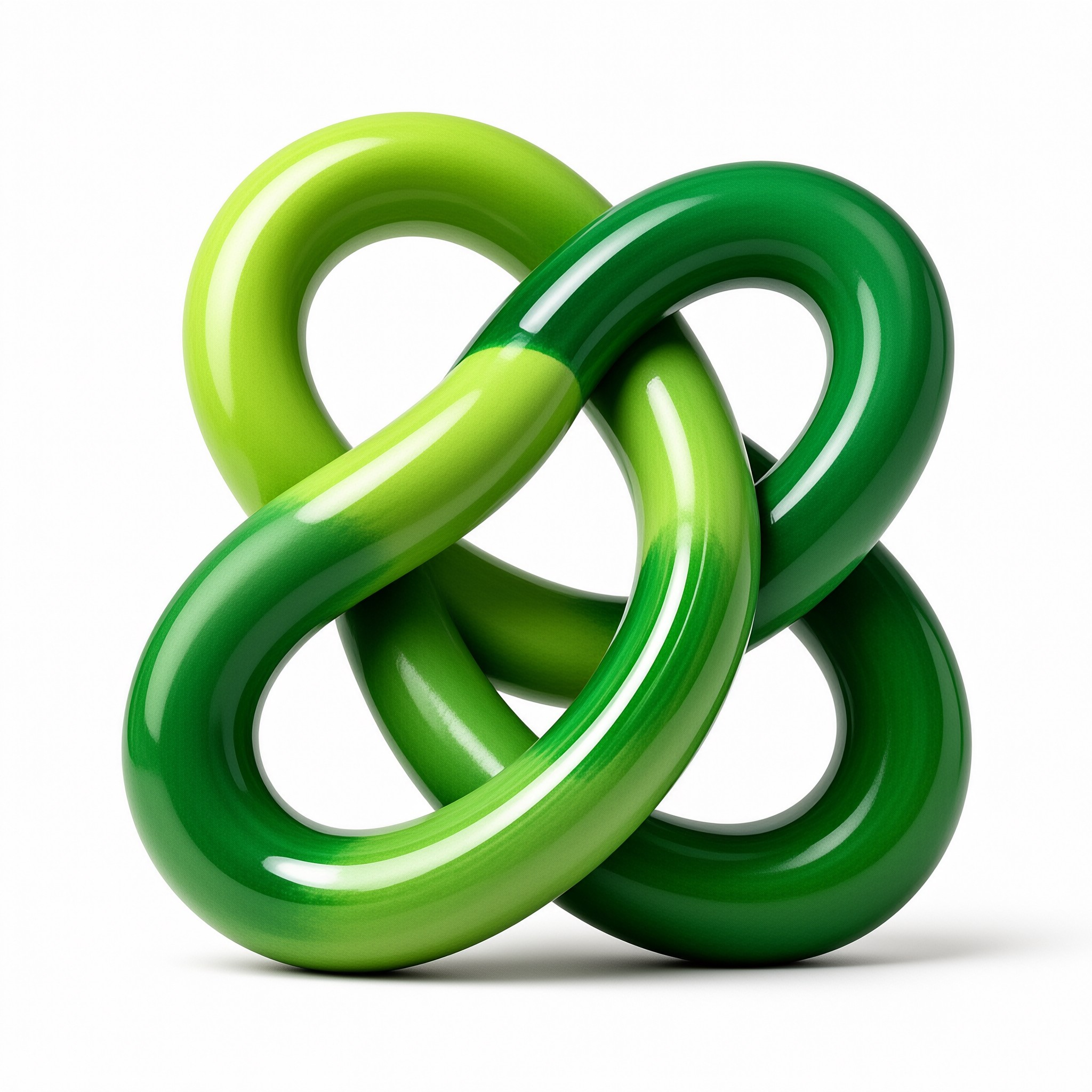 Glossy Green 3D Knot