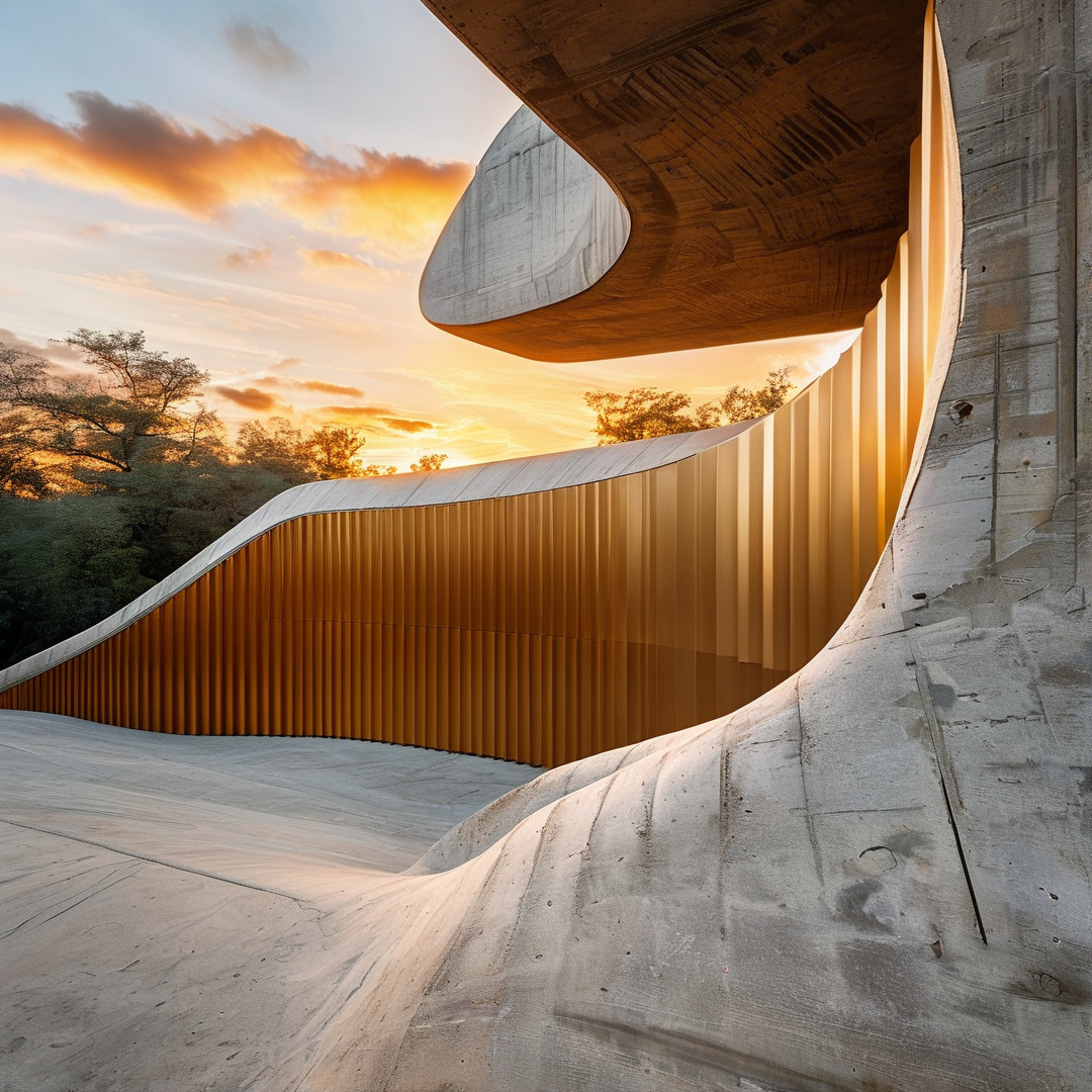 Sculptural Concrete Sunset