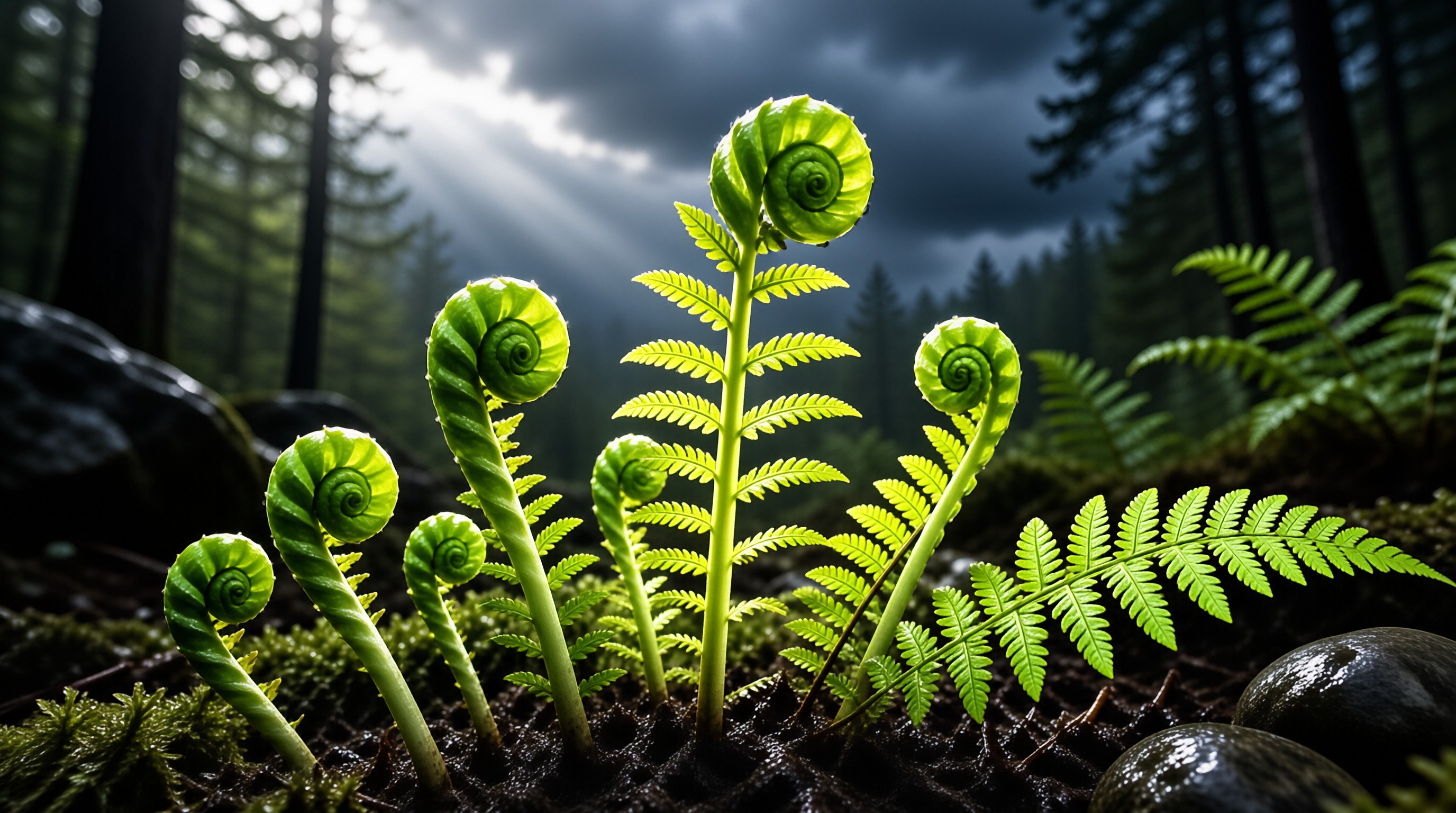 Emerging Fern Fiddleheads
