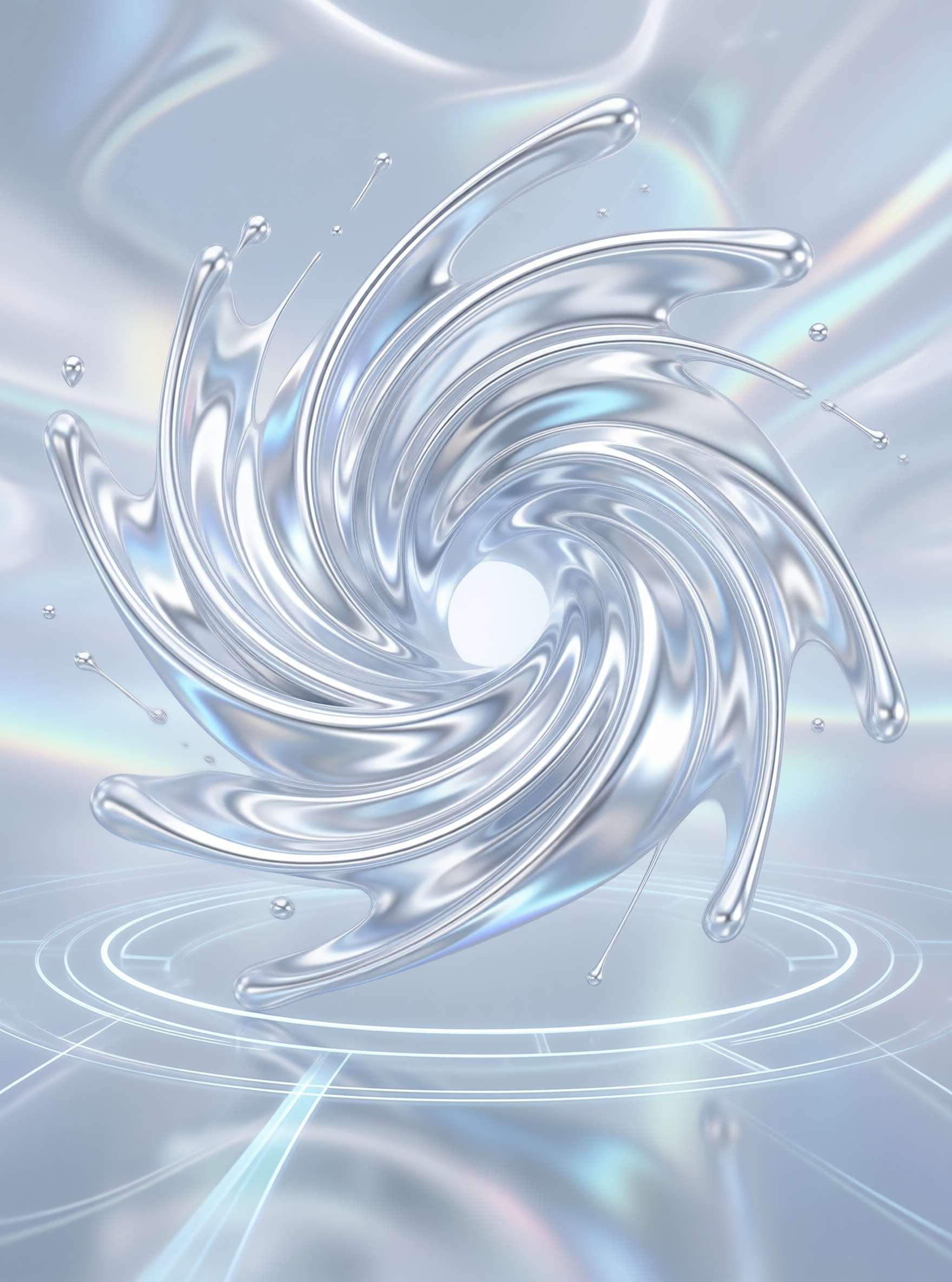 Abstract Metallic Swirl